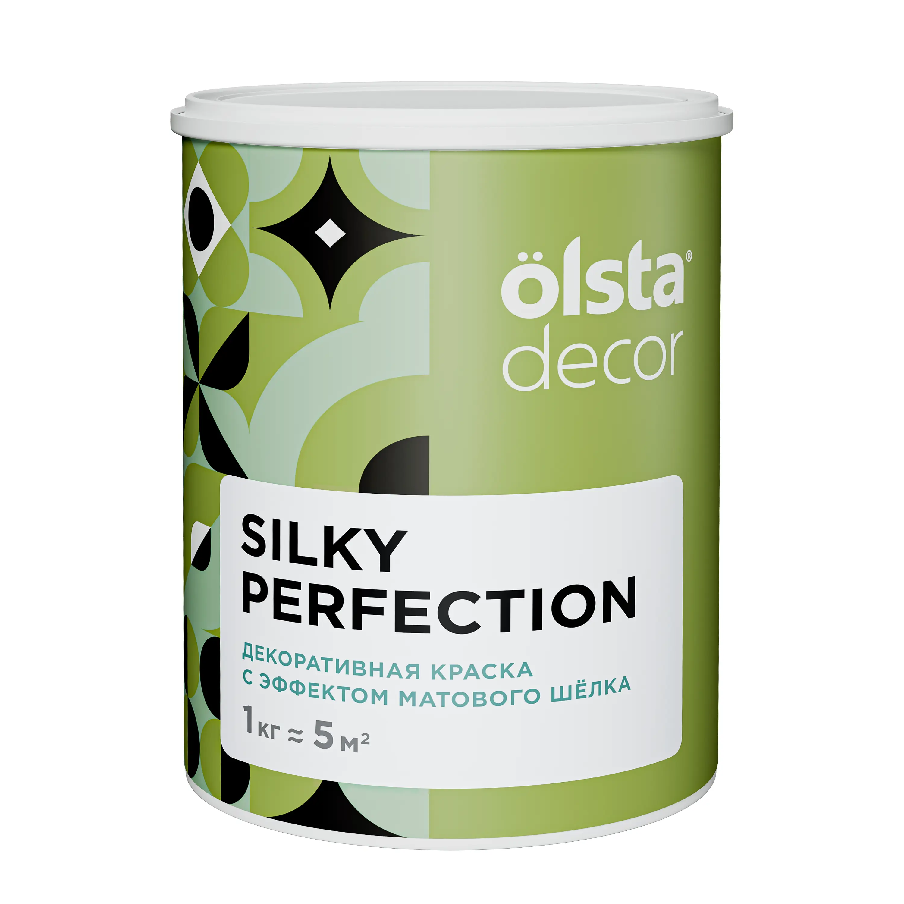 Изображение товара Краска для стен OLSTA Decor Silky Perfection матовая серый 1 кг для интерьера и наружных работ