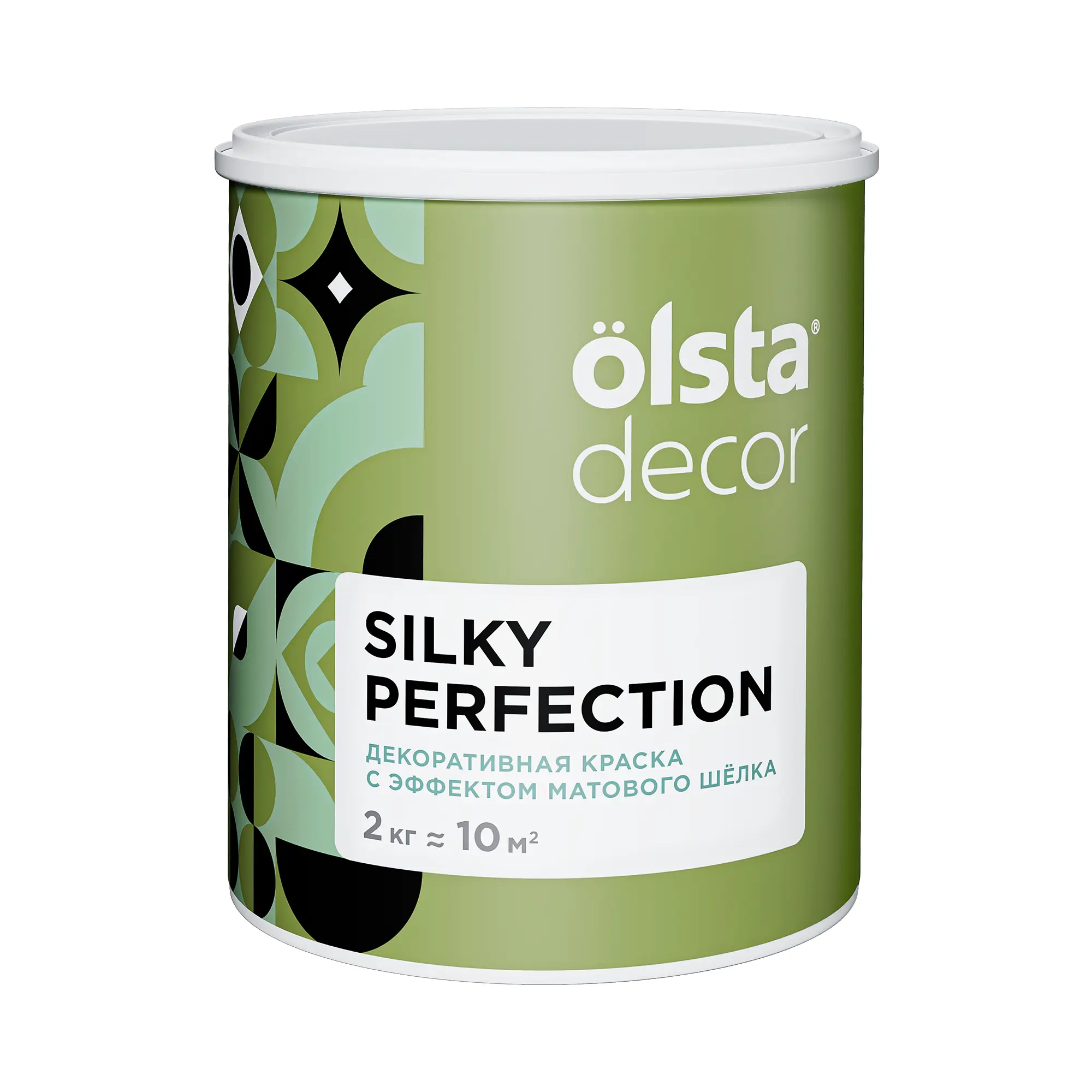 Изображение товара Краска для стен Olsta Decor Silky Perfection матовая 2 кг, эффект шелка, цвет теплый белый
