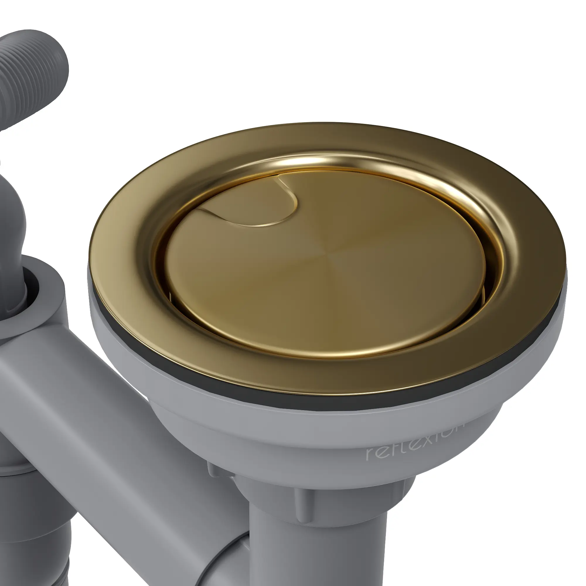 Изображение товара Выпуск для кухонной мойки Reflexion Part RX9003GD, ABS, золото, Италия