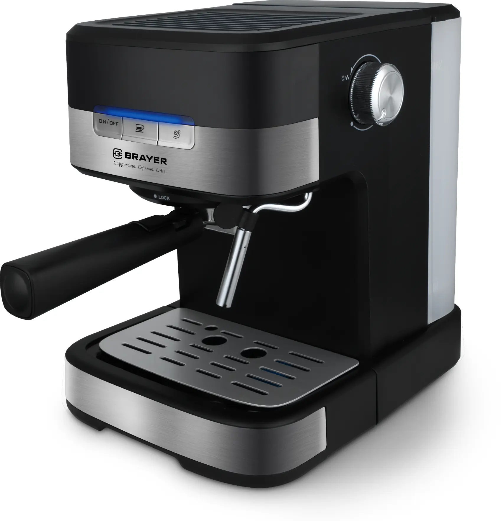 Изображение товара Кофеварка Brayer BR1113 для капучино и латте мощность 1100 Вт автоматическое отключение