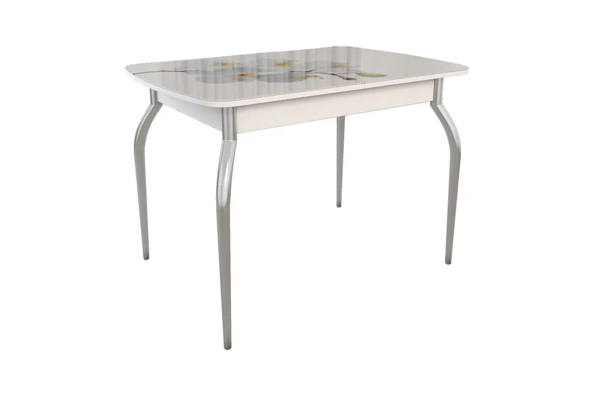 Изображение товара Кухонный стол овальный Mebelson Раздвижной танго km-0215.1858 110x145 см МДФ цвет белый