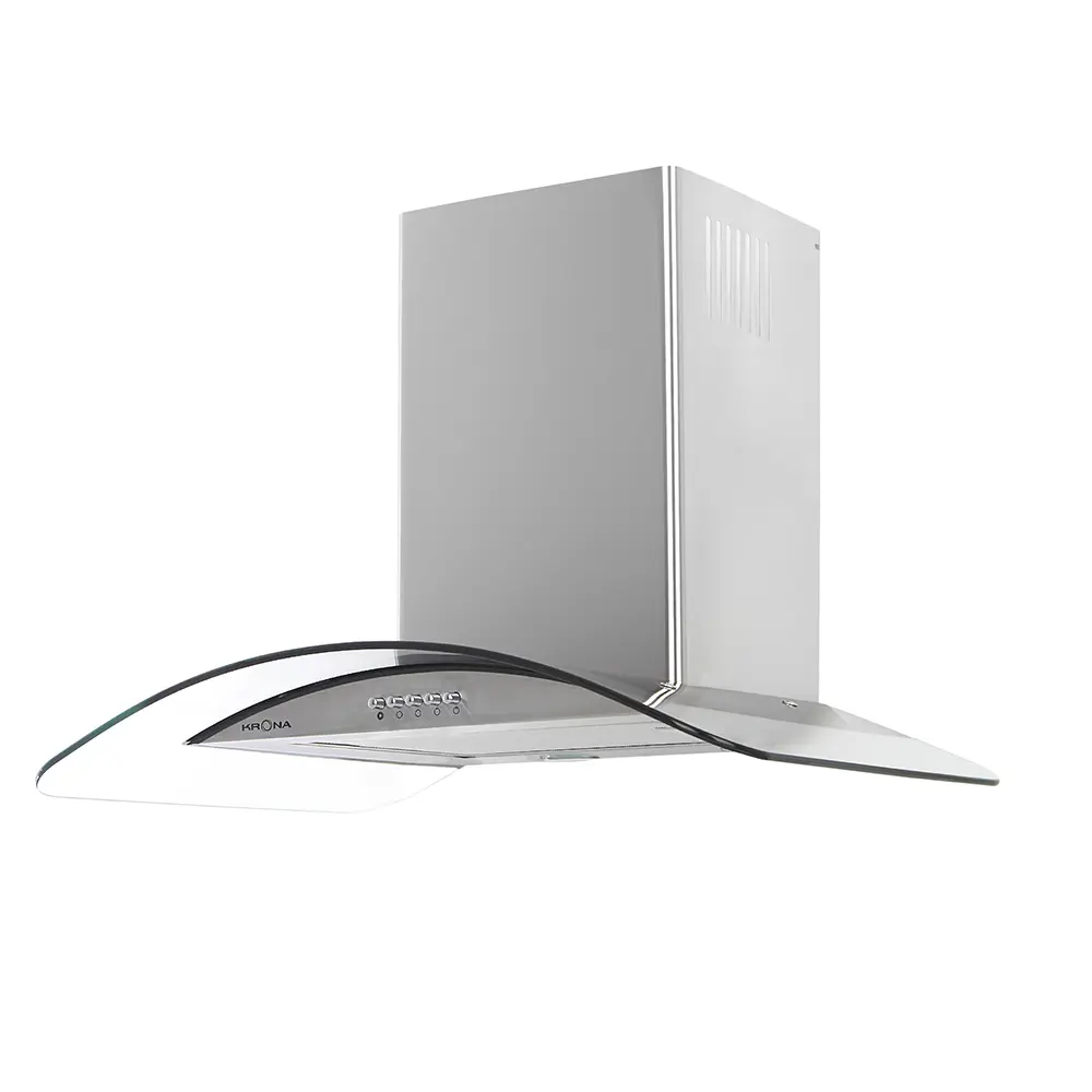 Изображение товара Купольная вытяжка Krona Sabrina 600 inox/glass push button 60 см нержавеющая сталь/стекло