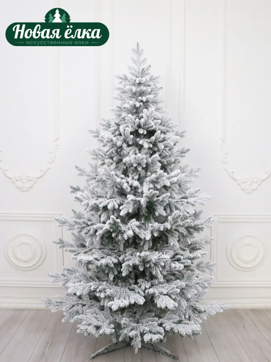 Изображение товара Ель новогодняя искусственная Новая ёлка 55190S Карельская премиум заснеженная 190 см