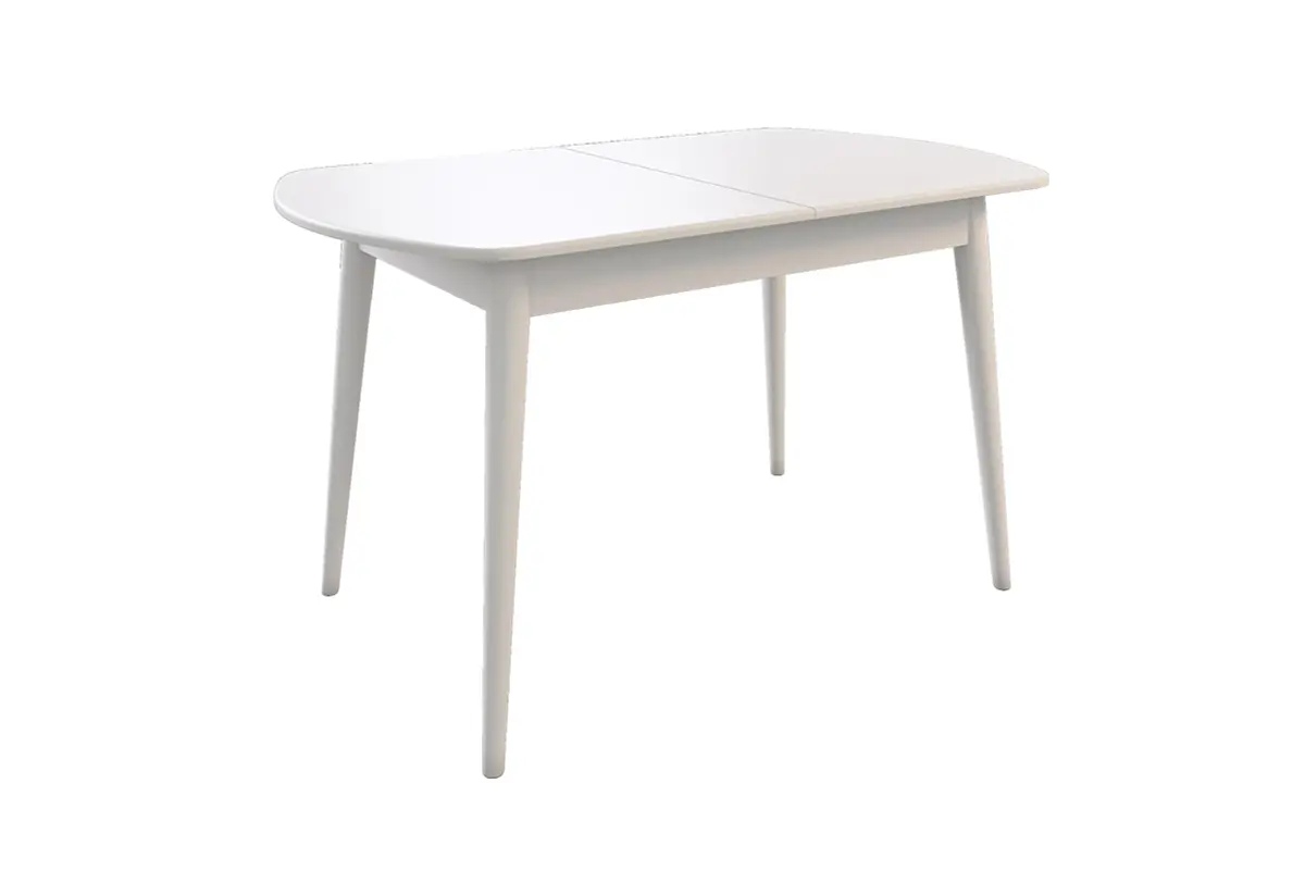 Изображение товара Кухонный стол овальный Mebelson раздвижной сальса km-0212.0133 120x1555 см МДФ цвет белый