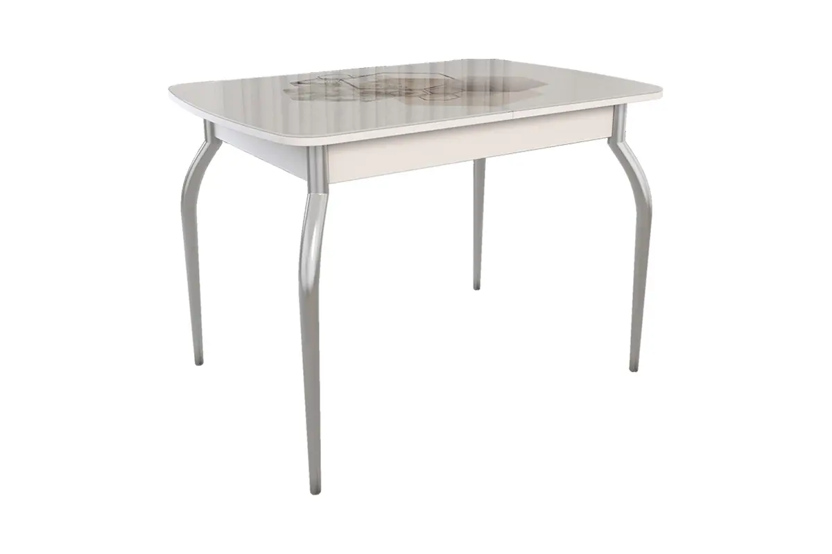 Изображение товара Кухонный стол овальный Mebelson раздвижной танго km-0215.1857 110x145 см МДФ цвет белый