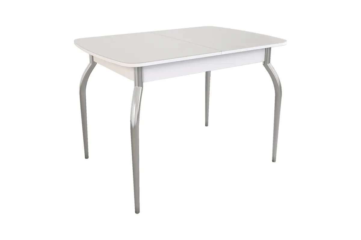 Изображение товара Кухонный стол овальный Mebelson раздвижной танго km-0215.1477 110x145 см МДФ цвет белый