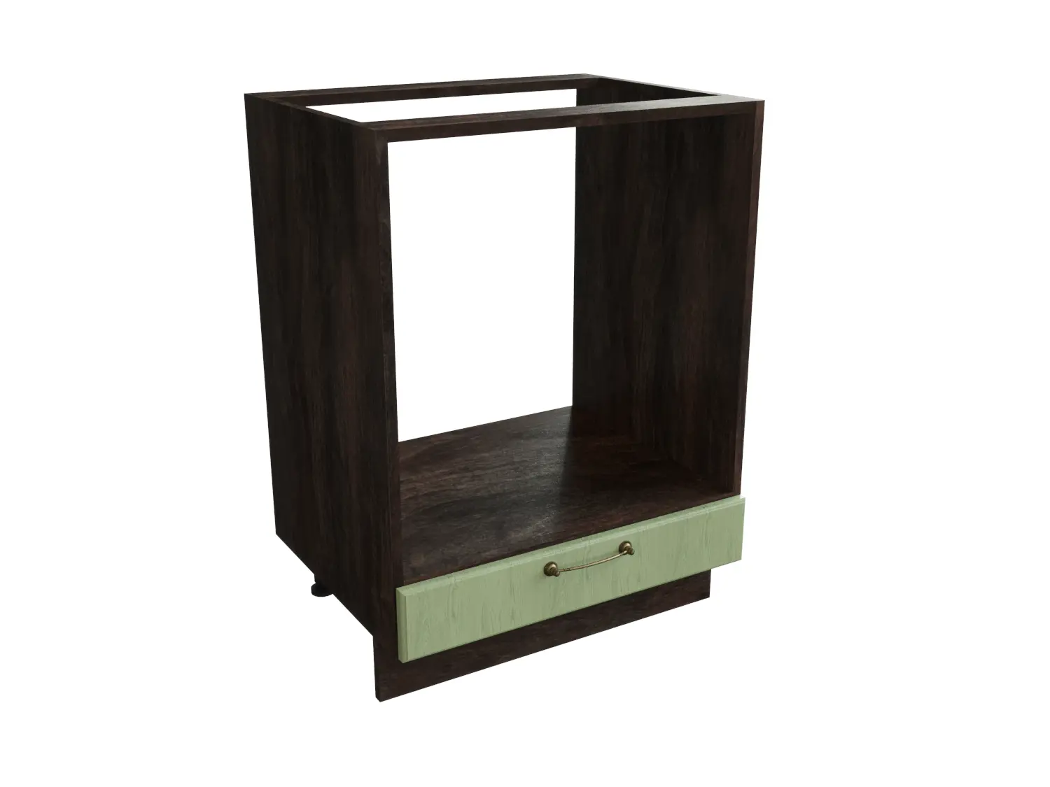 Изображение товара Напольный шкаф МС Ницца под духовку 60x81.60x47.80 см фасад светло-зеленый МДФ каркас дуб ЛДСП Сурская Мебель