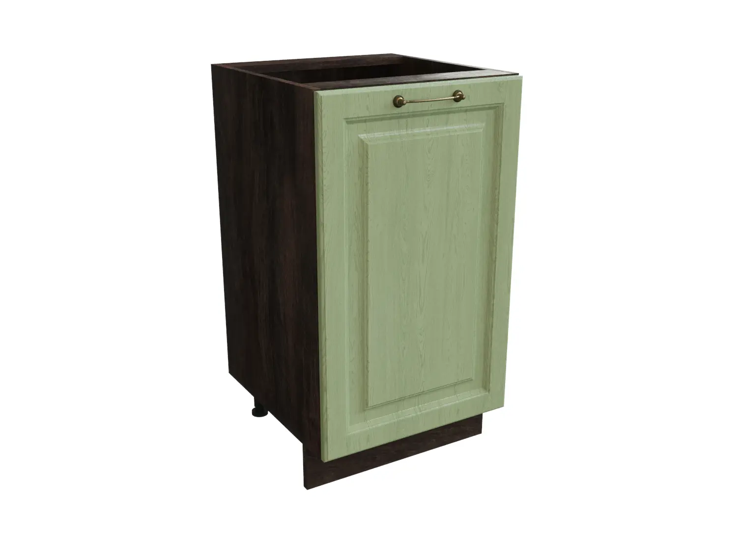 Изображение товара Напольный шкаф МС Ницца с 1 дверью 45x81.60x47.80 см фасад светло-зеленый МДФ каркас дуб ЛДСП Сурская Мебель