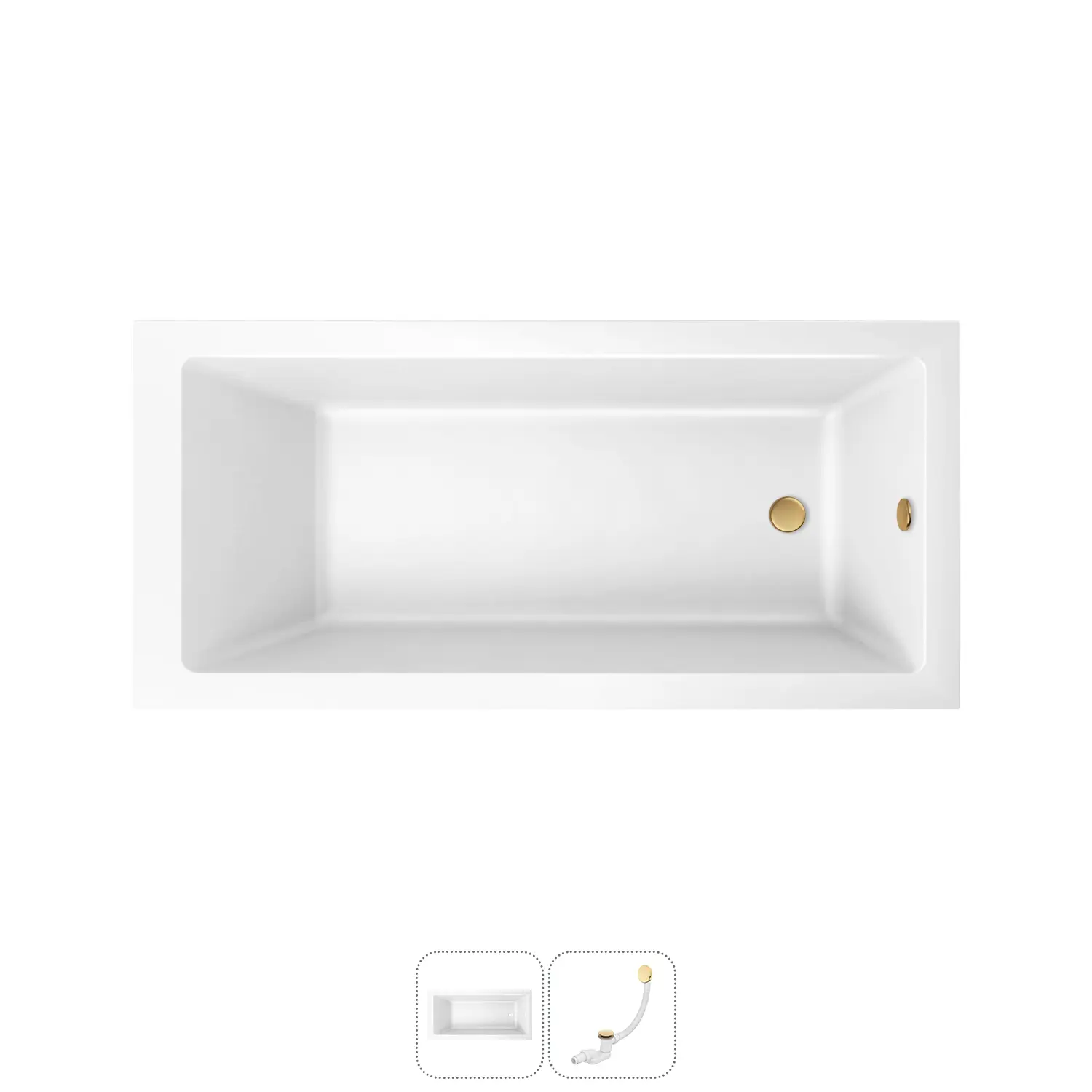 Изображение товара Акриловая ванна LAVINIA BOHO 170x80 см с сифоном и гарантией 20 лет