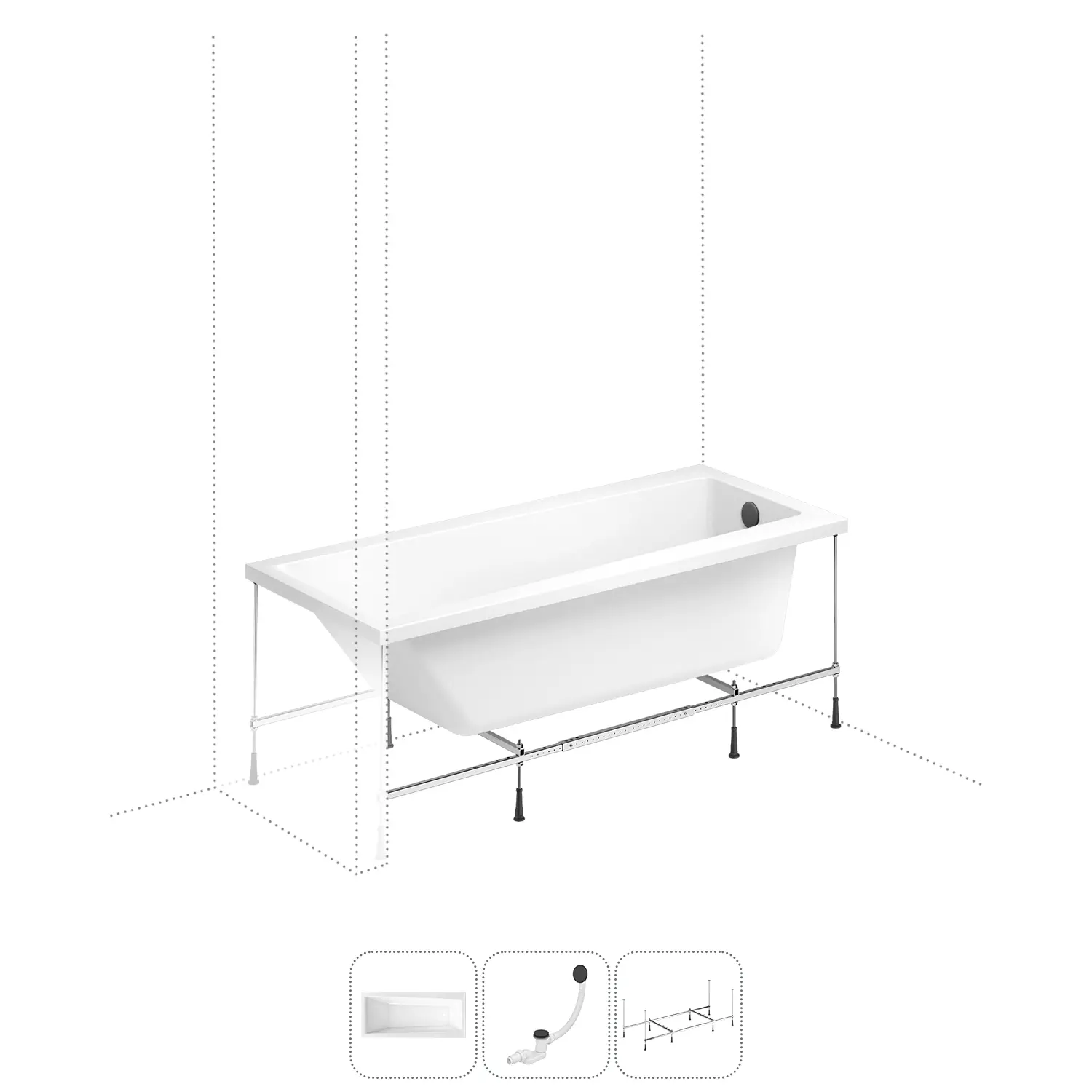 Изображение товара Прямоугольная ванна LAVINIA BOHO 202011029 акрил 160x75см