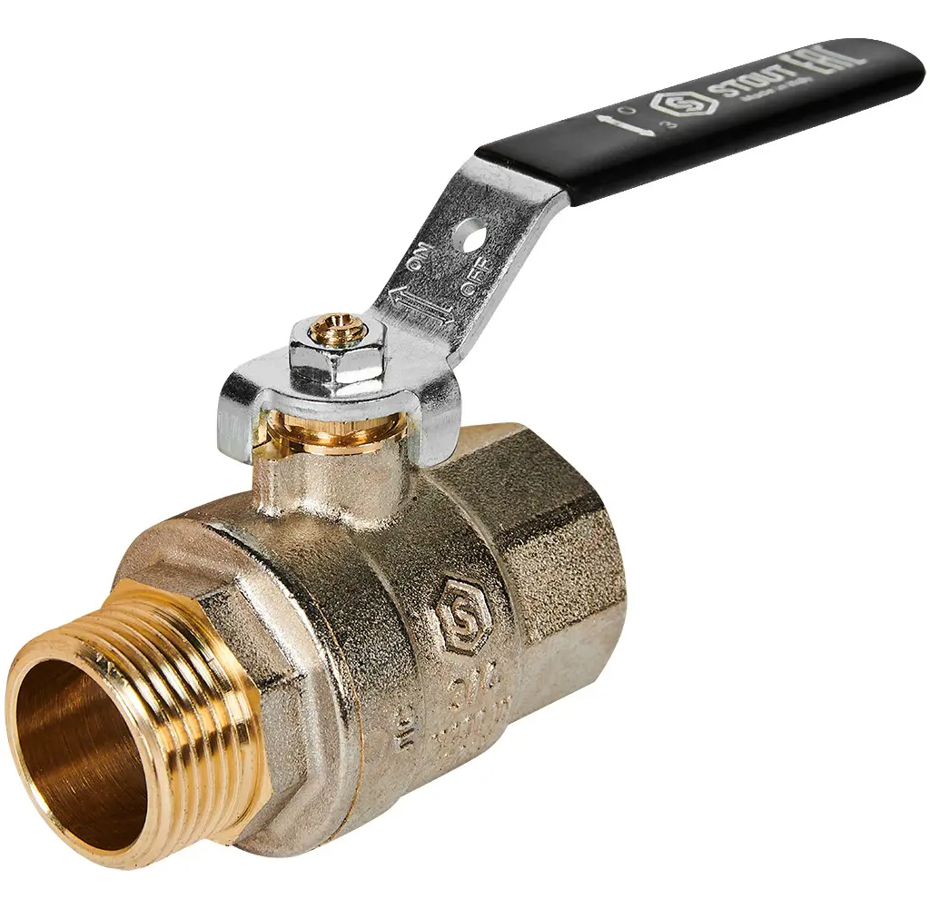 Изображение товара Кран шаровой прямой Stout SVB-0003 DN20 PN40 3/4 дюйма