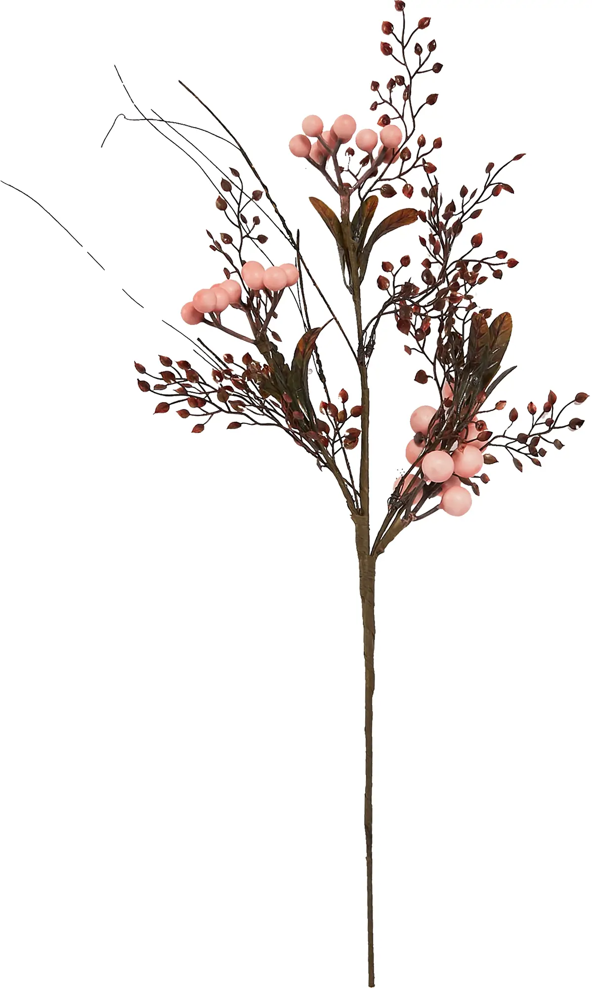 Изображение товара Новогоднее украшение Изделие декоративное Ветка 54x22 см цвет бежево-розовый