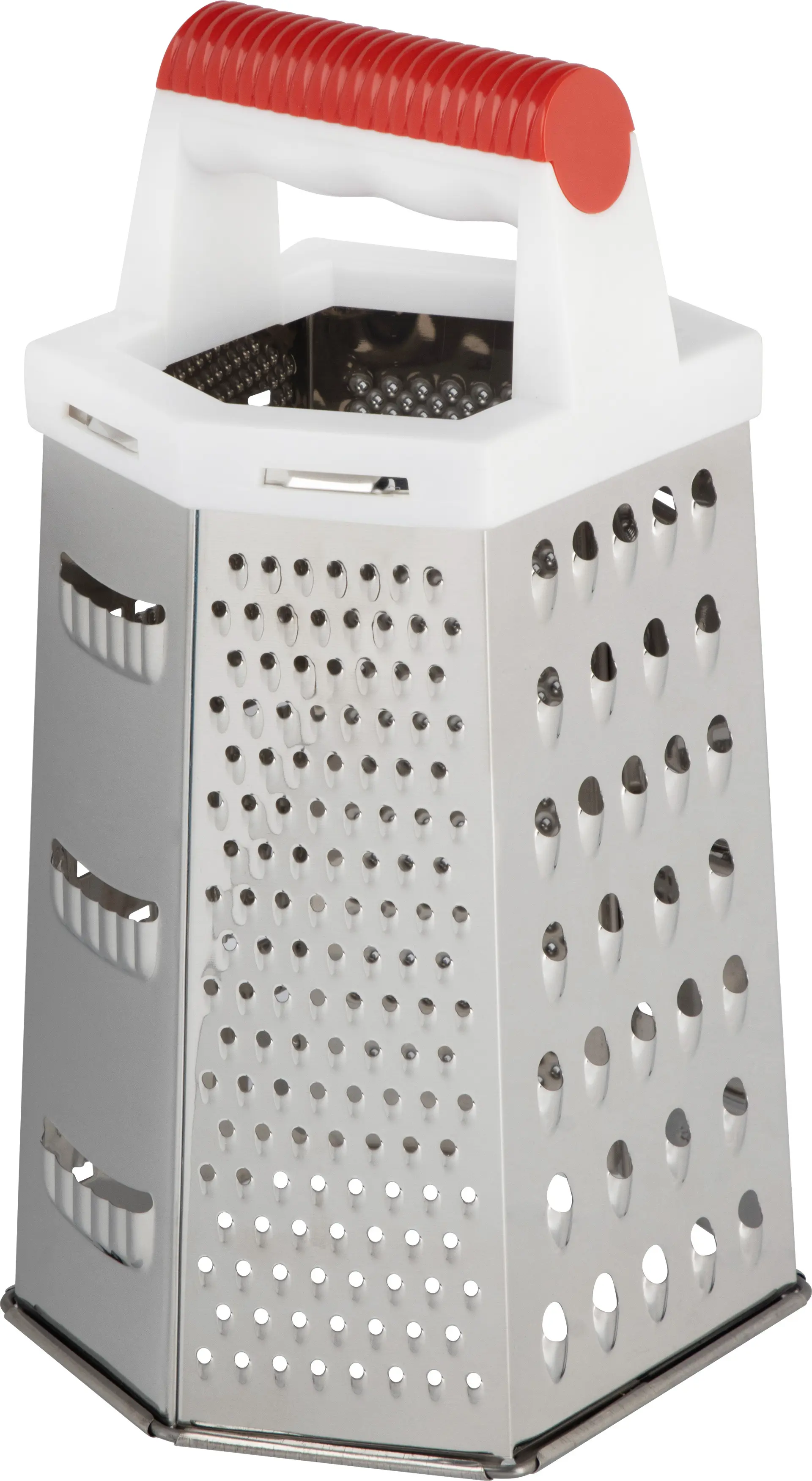 Изображение товара Терка из нержавеющей стали с шестью гранями для кухни 13,7х23 см