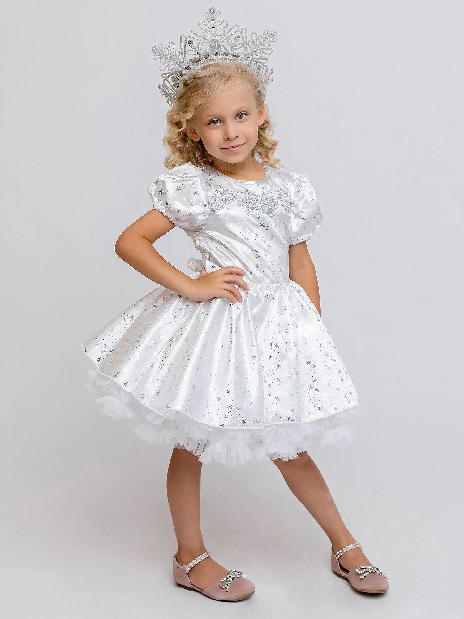 Изображение товара Детский костюм Пуговка Снежинка София р. 98 см