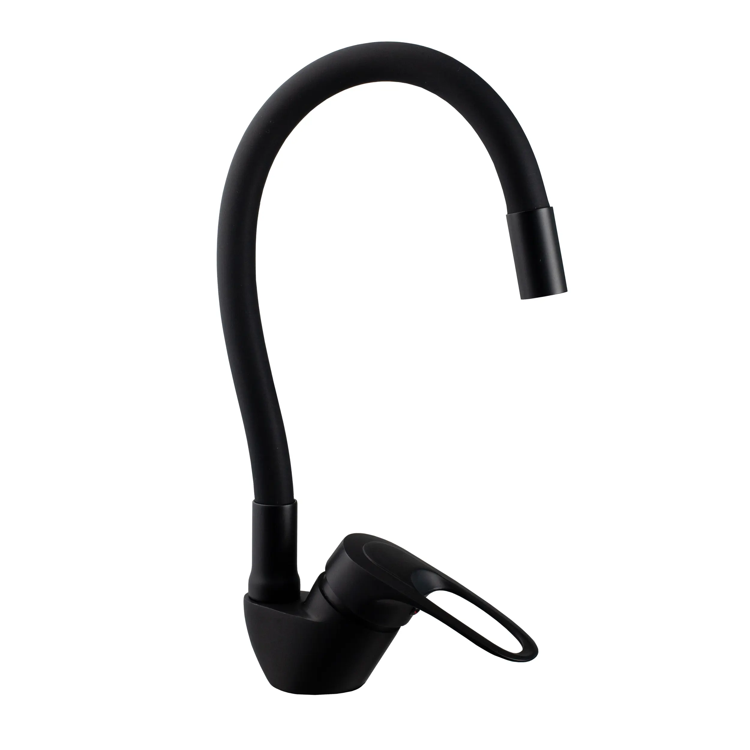 Изображение товара Смеситель для кухни Aloute A3193H-2 гибкий высокий излив 19.5 см цвет черный