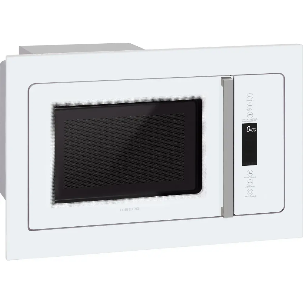 Изображение товара Встраиваемая микроволновая печь Hiberg Встраиваемая микроволновая печь HIBERG VM 8505 W 25 л 59.2x36.8x39 см цвет белый