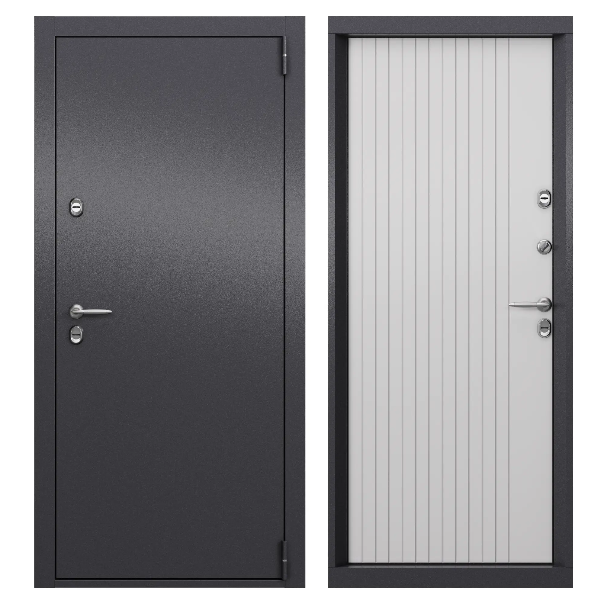 Изображение товара Дверь входная металлическая Стартер Про 88x205 см правая бьянко