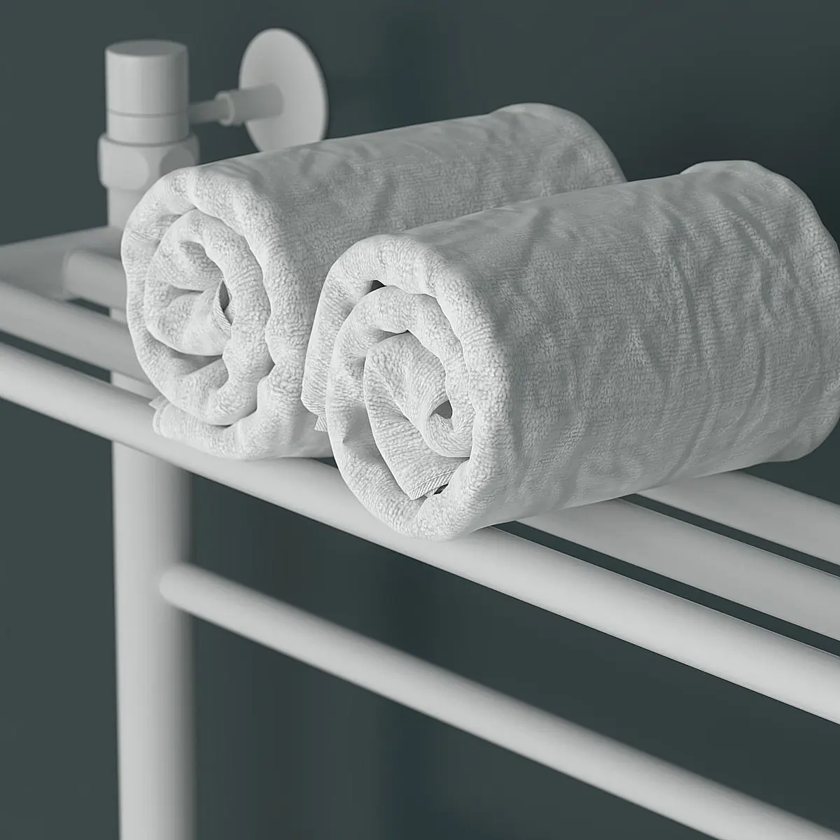 Изображение товара Водяной полотенцесушитель Onix Classic Plus White Right 80x60 см с полкой и боковым подключением