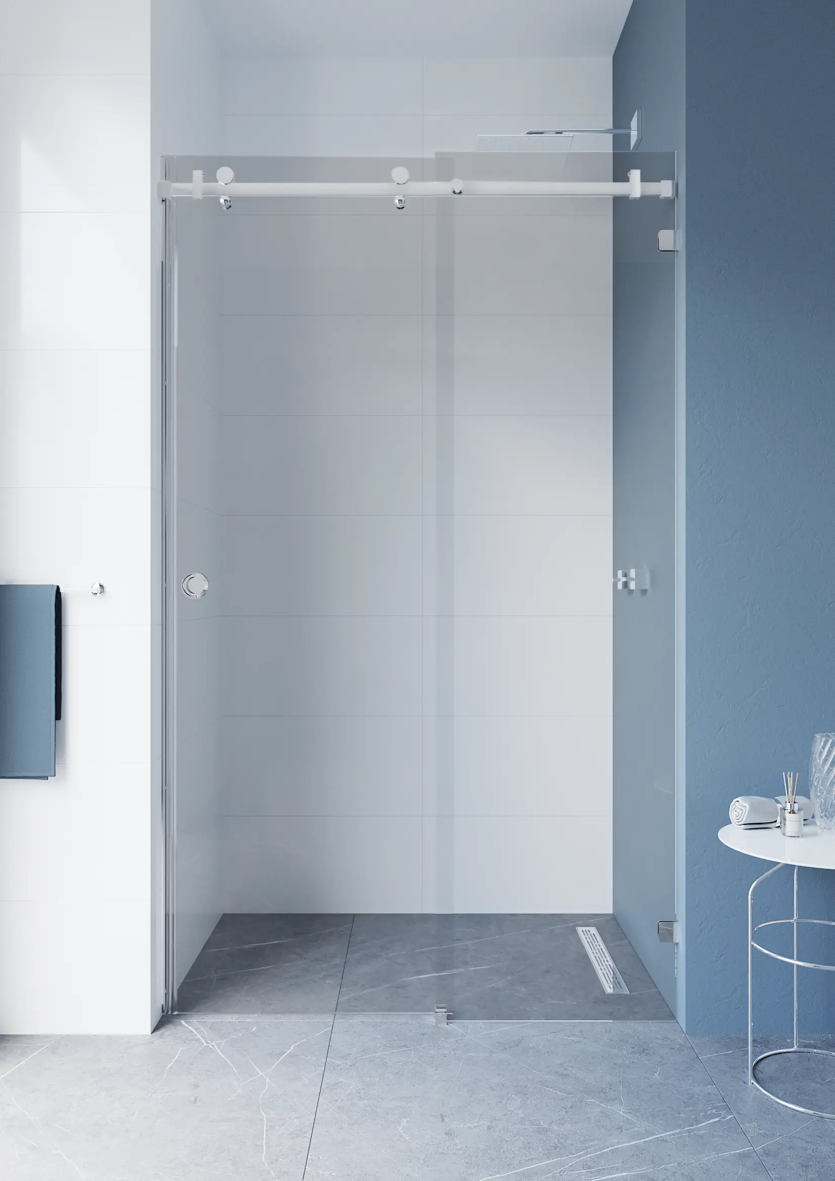 Изображение товара Дверь душевая раздвижная Март Премиум 120 см