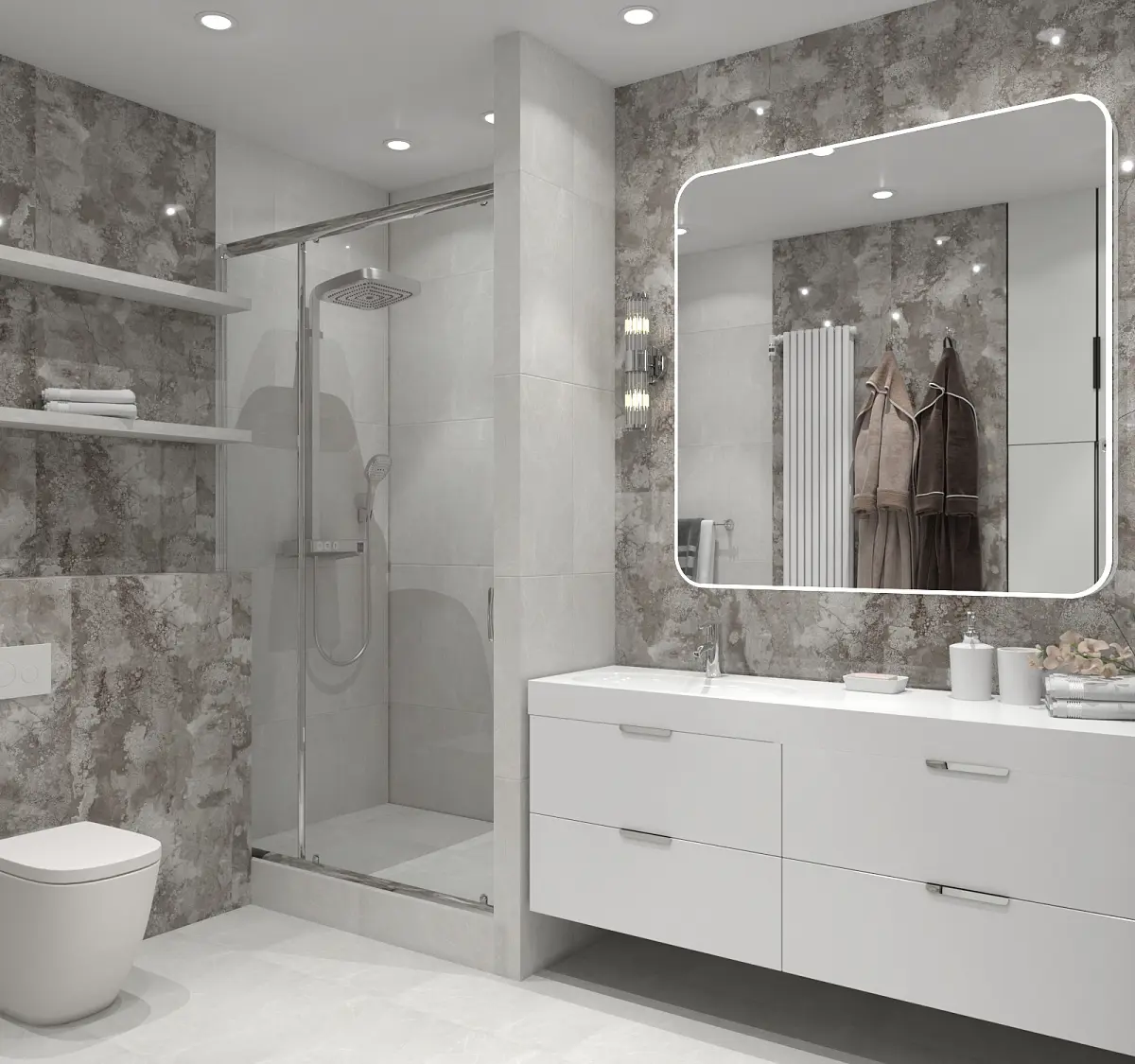 Изображение товара Керамогранит Absolut gres Norte AB 3105G 60x120см эффект мрамора