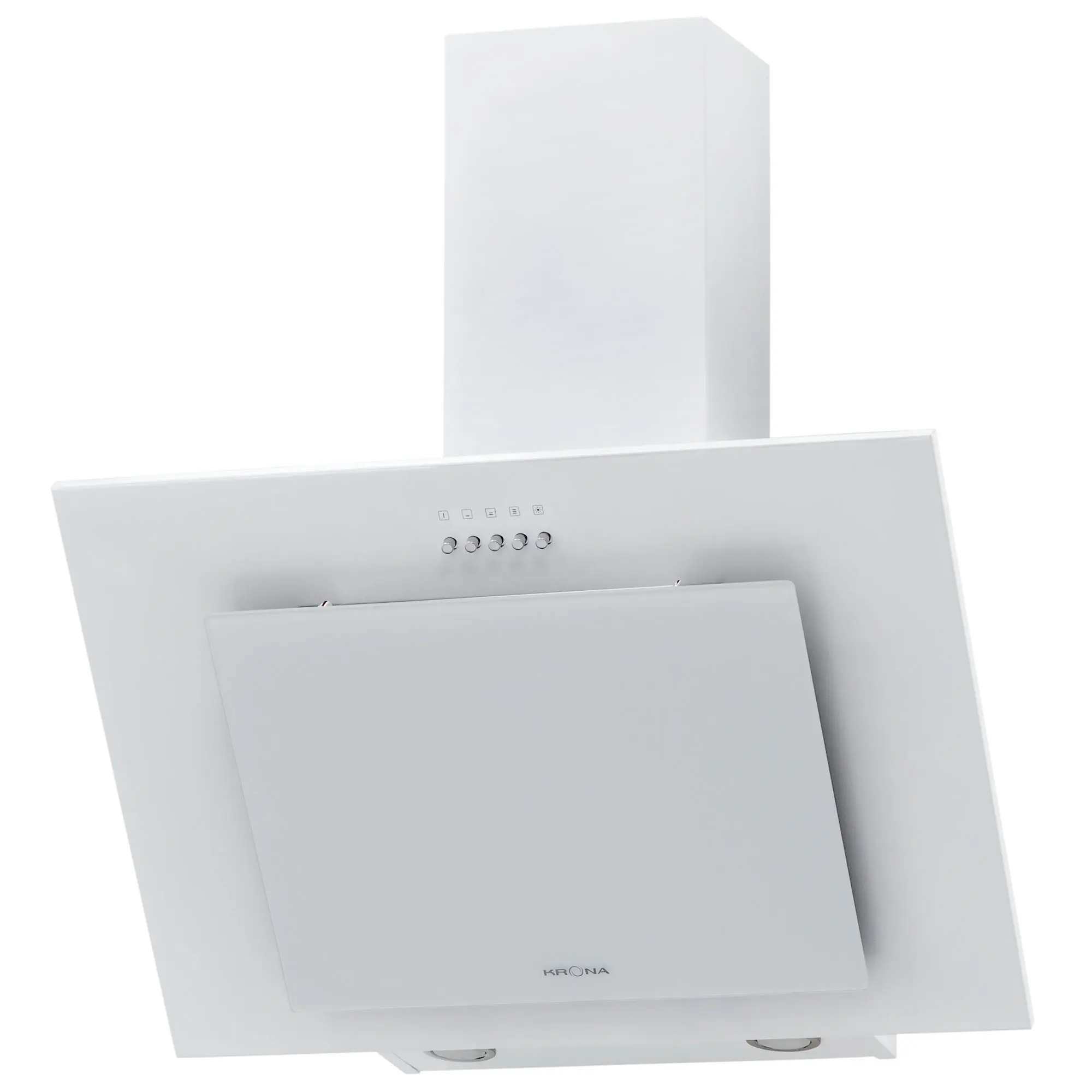 Изображение товара Кронa Fiona E 600 White PB - наклонная вытяжка для кухни 59.7 см с LED освещением