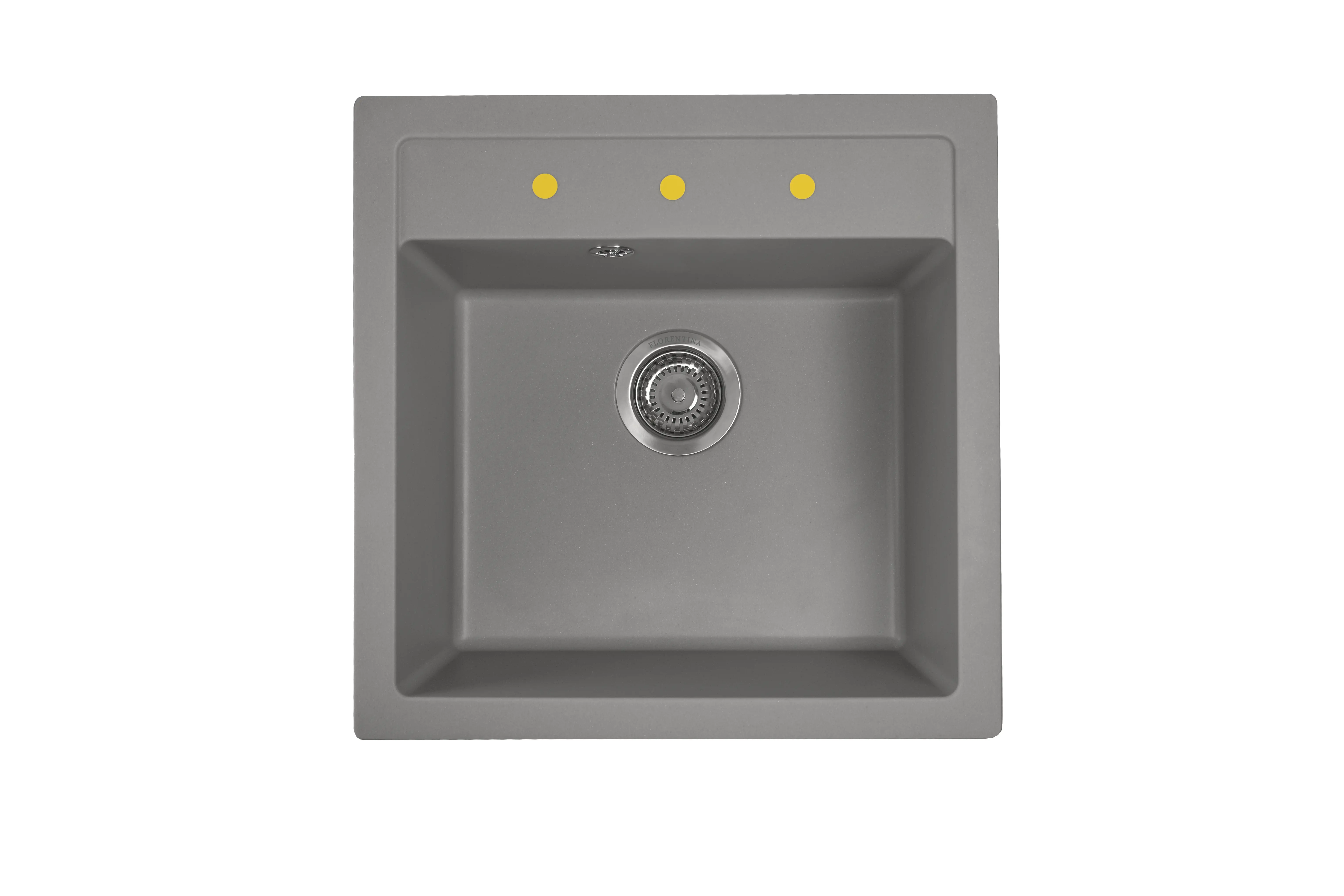 Изображение товара Врезная мойка Florentina Липси 510 51x22x20 см кварц цвет серый