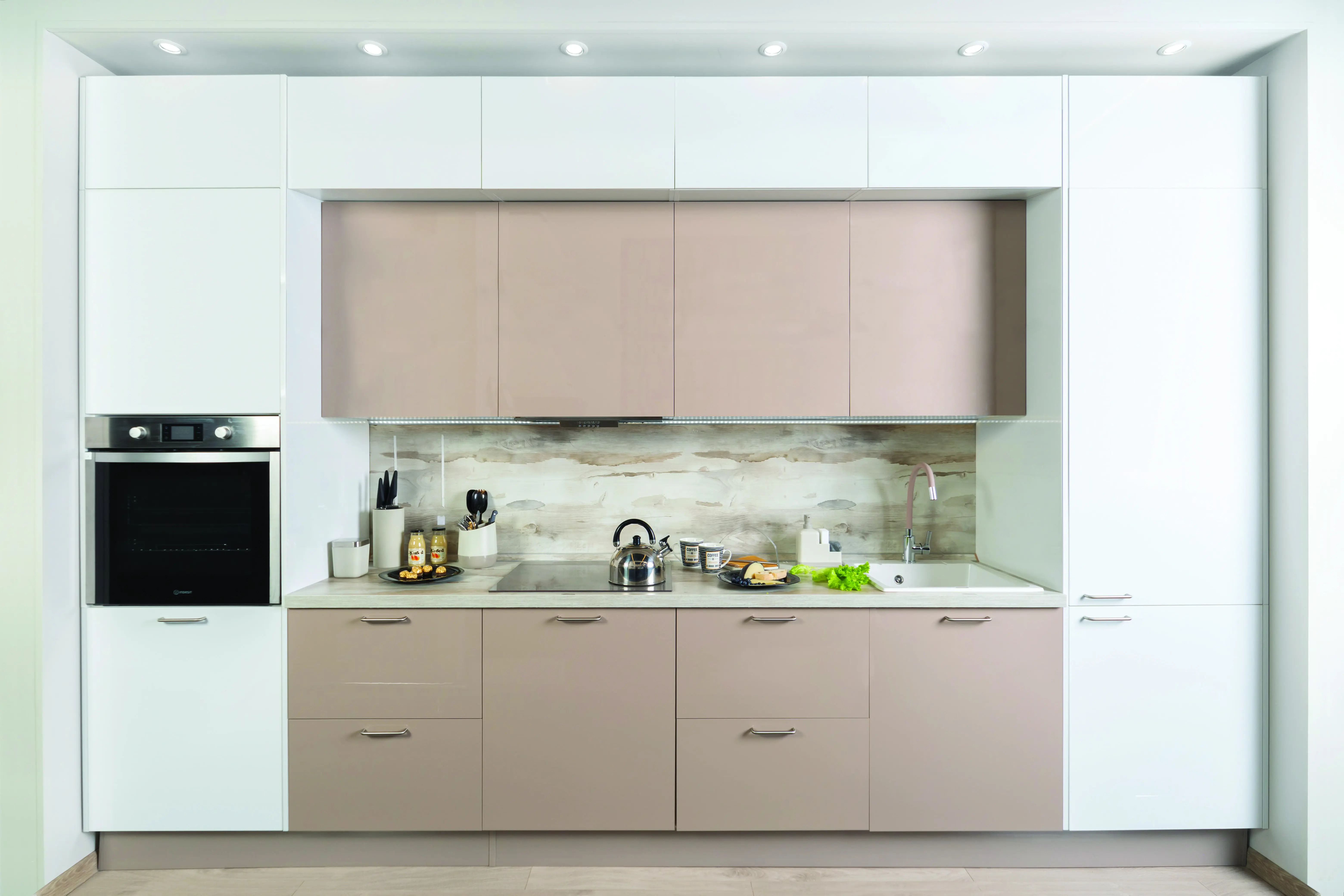 Изображение товара Фасад универсальный для кухонного шкафа 77x60 см Аша фасад д/кух/шк плита ДСП цвет бежевый лакированный