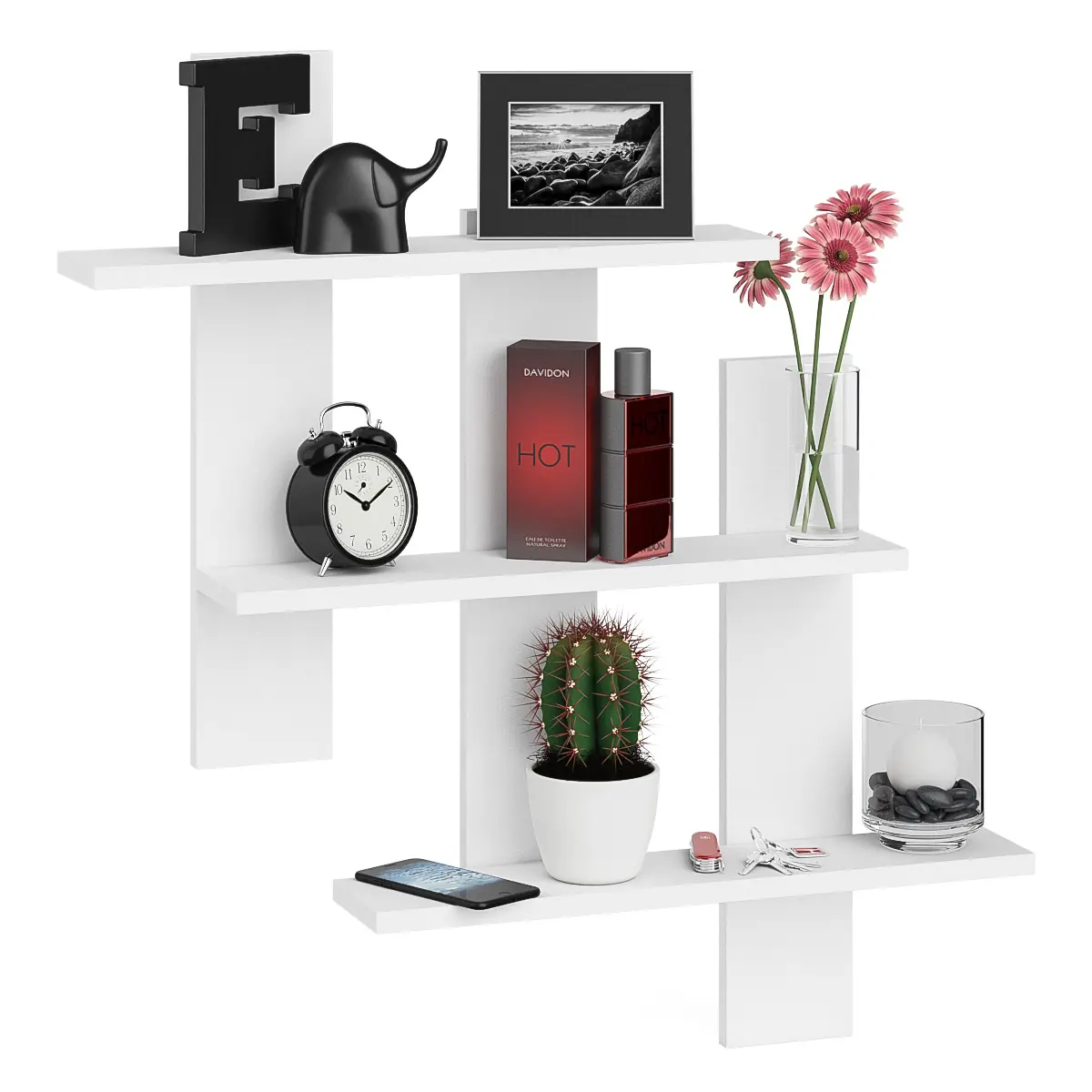 Изображение товара Настенная полка СВК-5 84x14 см белая из ЛДСП