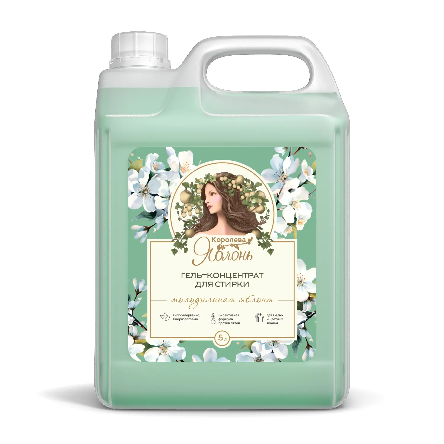 Изображение товара Гель для стирки белья Королева яблонь Молодильная яблоня 5 л
