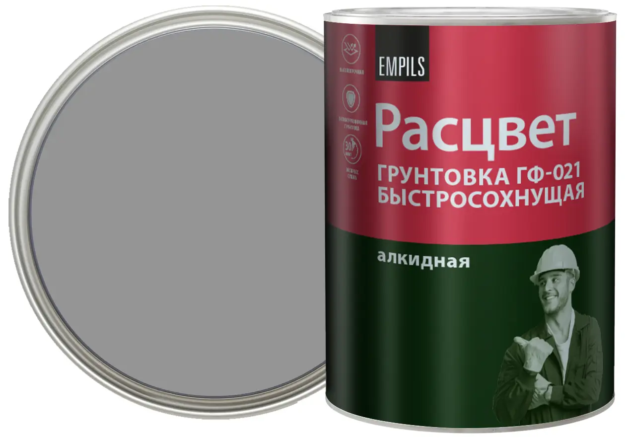 Изображение товара Грунтовка для сухих помещений ГФ-021 1 кг цвет серый