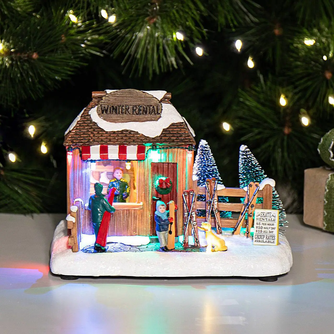 Изображение товара Новогодняя композиция светящаяся Елочный базар