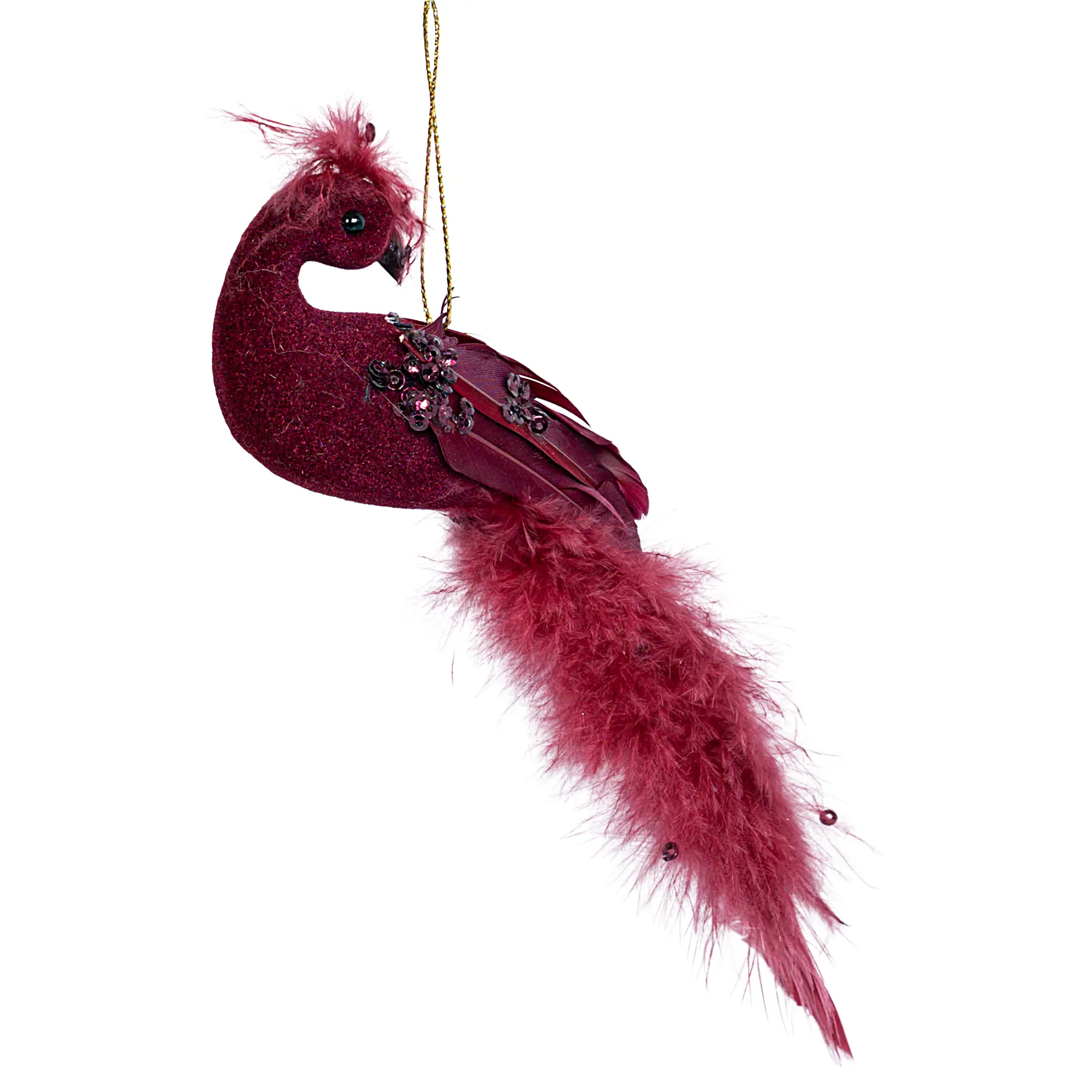 Изображение товара Елочная игрушка Птица 22x4.5 цвет розовый