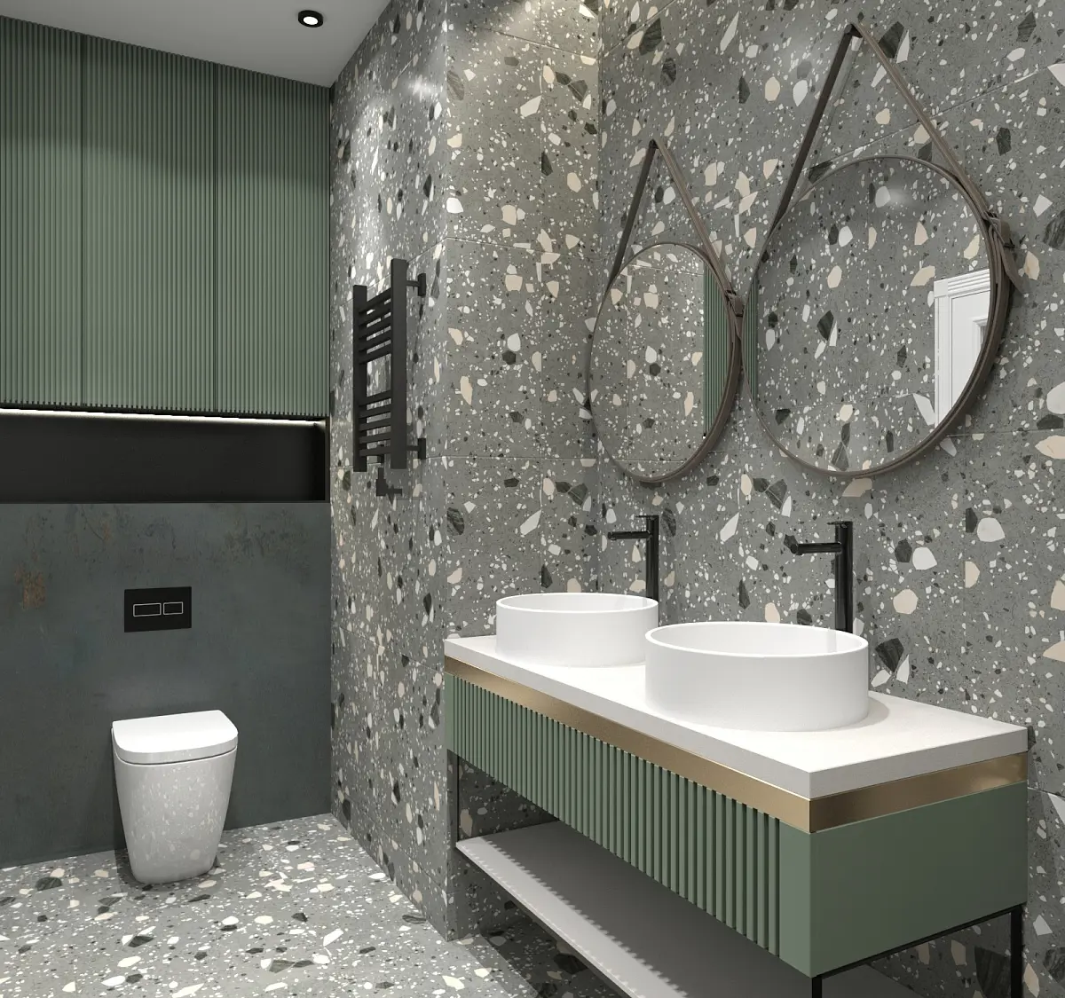 Изображение товара Керамогранит IDALGO Gerda Натура Дарк 60x120 см, черный, для пола и стен