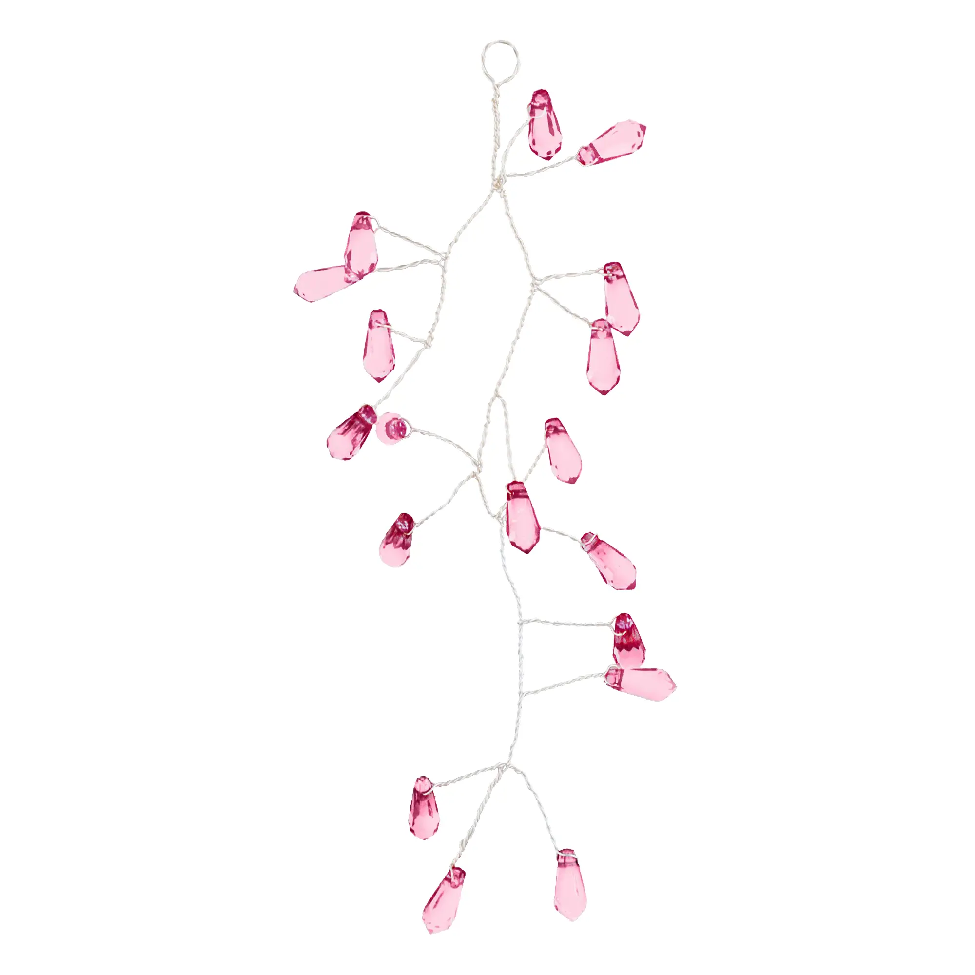 Изображение товара Украшение елочное «Ветка», 14x6 см, цвет розовый