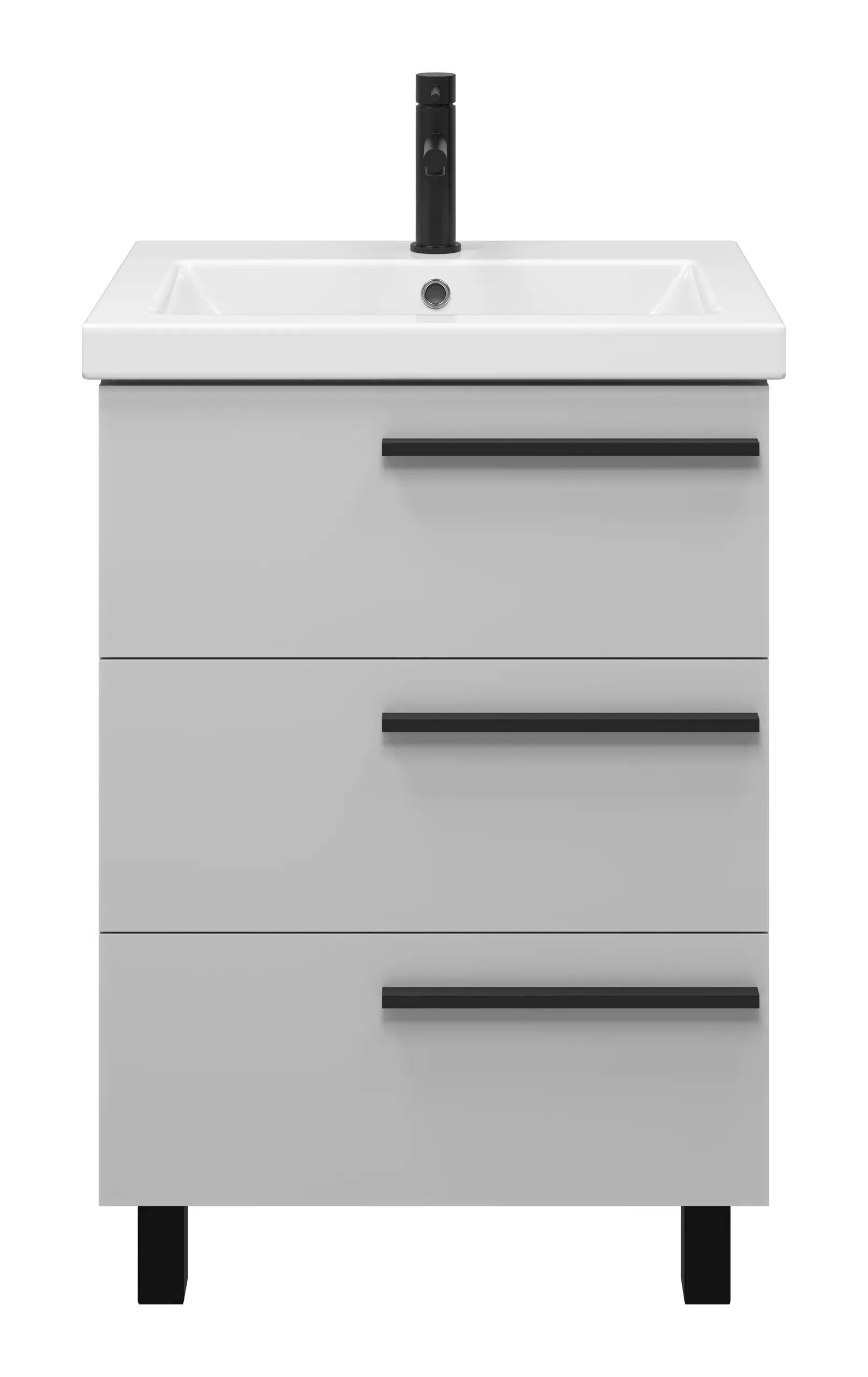 Изображение товара Тумба под раковину напольная Misty УТ000024456 57см цвет серый