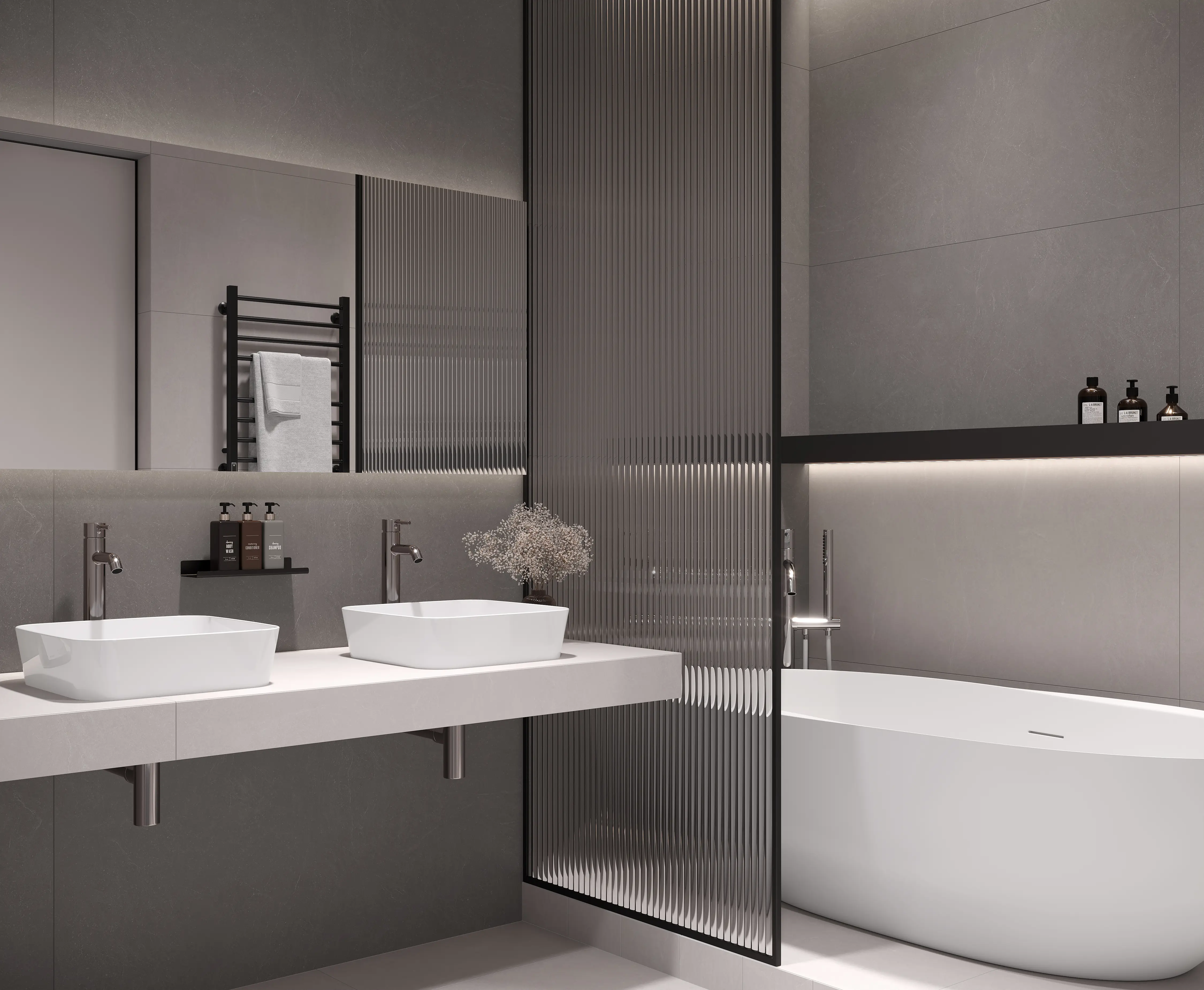 Изображение товара Керамогранит Ceradim Stone 60x120 см серый серебристый матовая структурная поверхность