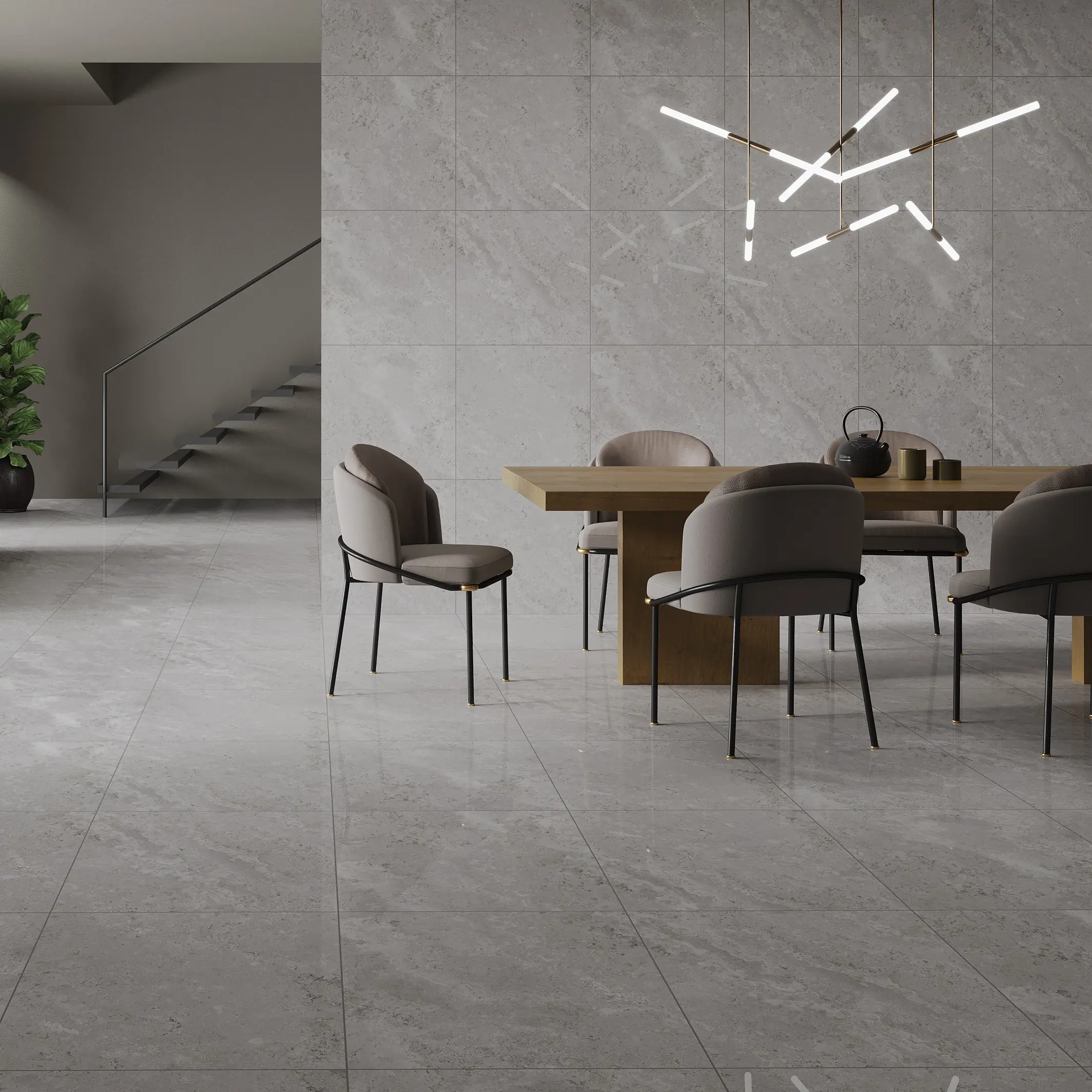 Изображение товара Глазурованный керамогранит Concor Verona Grey 60x60 см, мрамор, полированный
