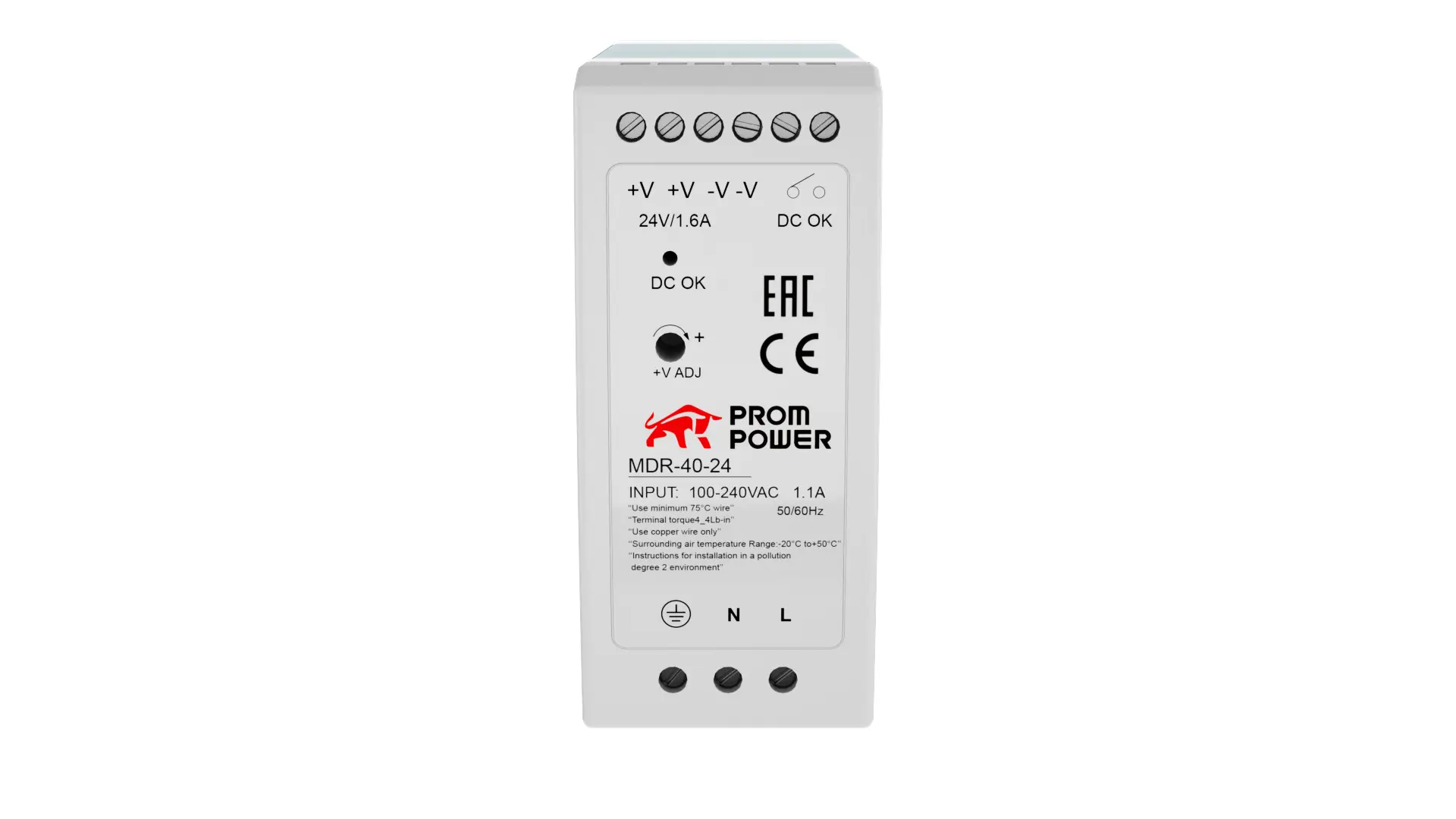 Изображение товара Источник питания Prompower MDR-40-24 24 В DC 1.6 А