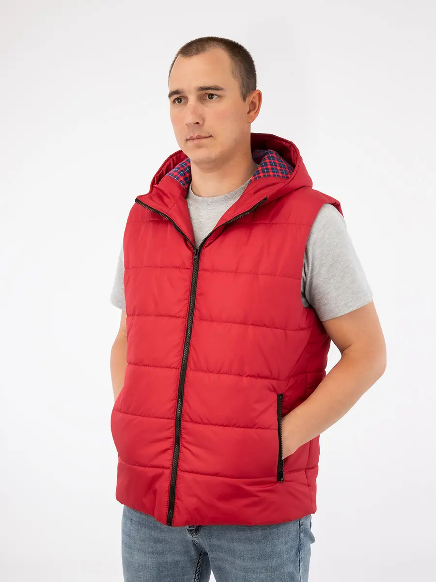 Изображение товара Жилет рабочий утепленный Фабрика Зонт Сфера красный размер 54-56 рост 165-197 см