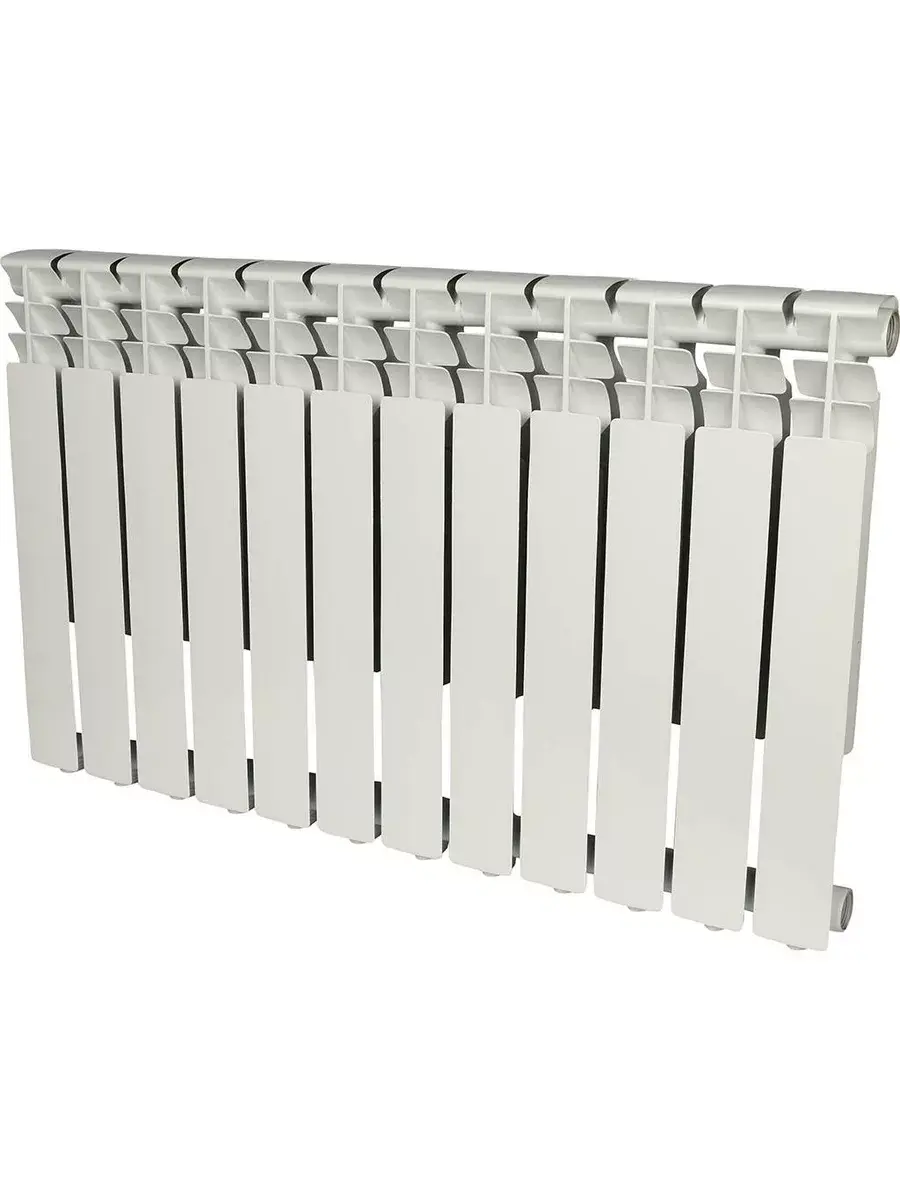 Изображение товара Радиатор секционный Rommer Optima 500/78 12 секций боковое подключение алюминий белый без креплений