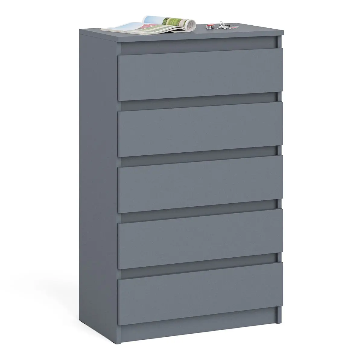 Изображение товара Комод СВК Мори мк700.5 5 ящиков 70x41x114 см ЛДСП цвет графит