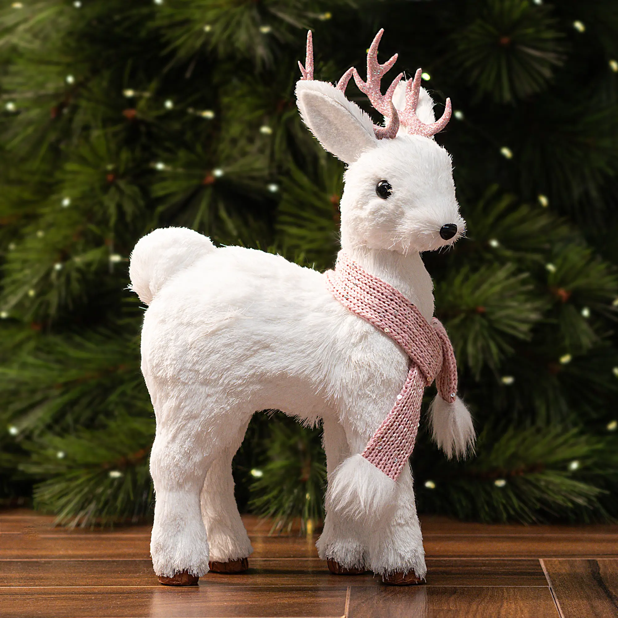 Изображение товара Декоративная фигура Олень 11x21 см красный