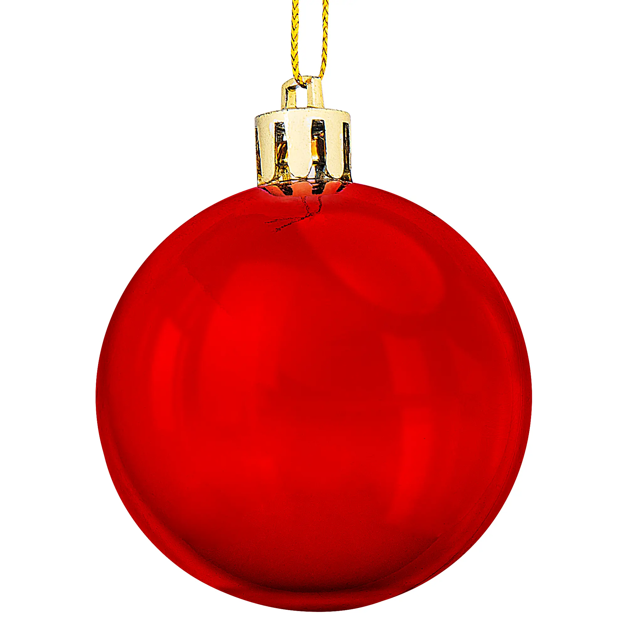 Изображение товара Елочный шар ø5 см пластик красный