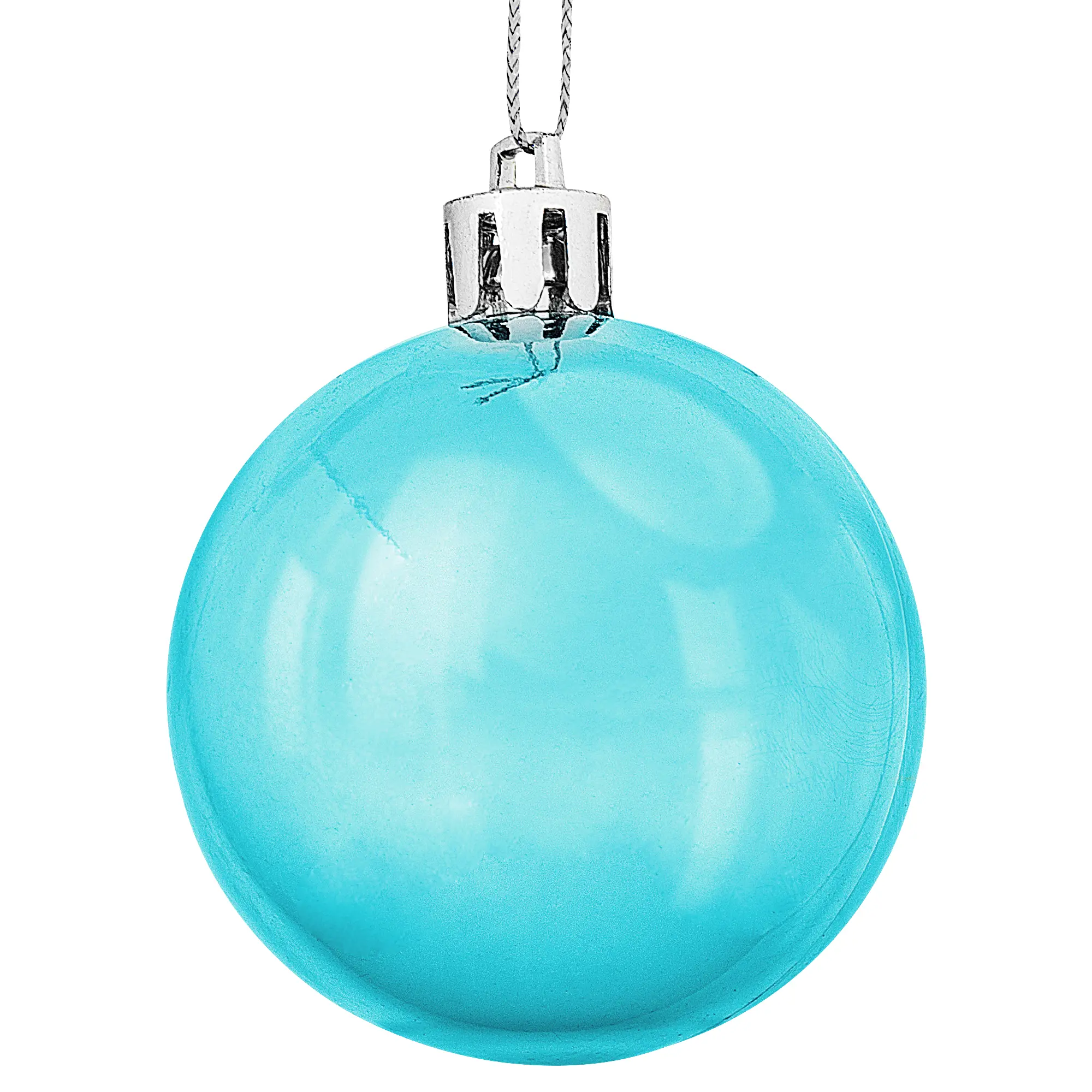 Изображение товара Елочный шар ø5 см пластик голубой