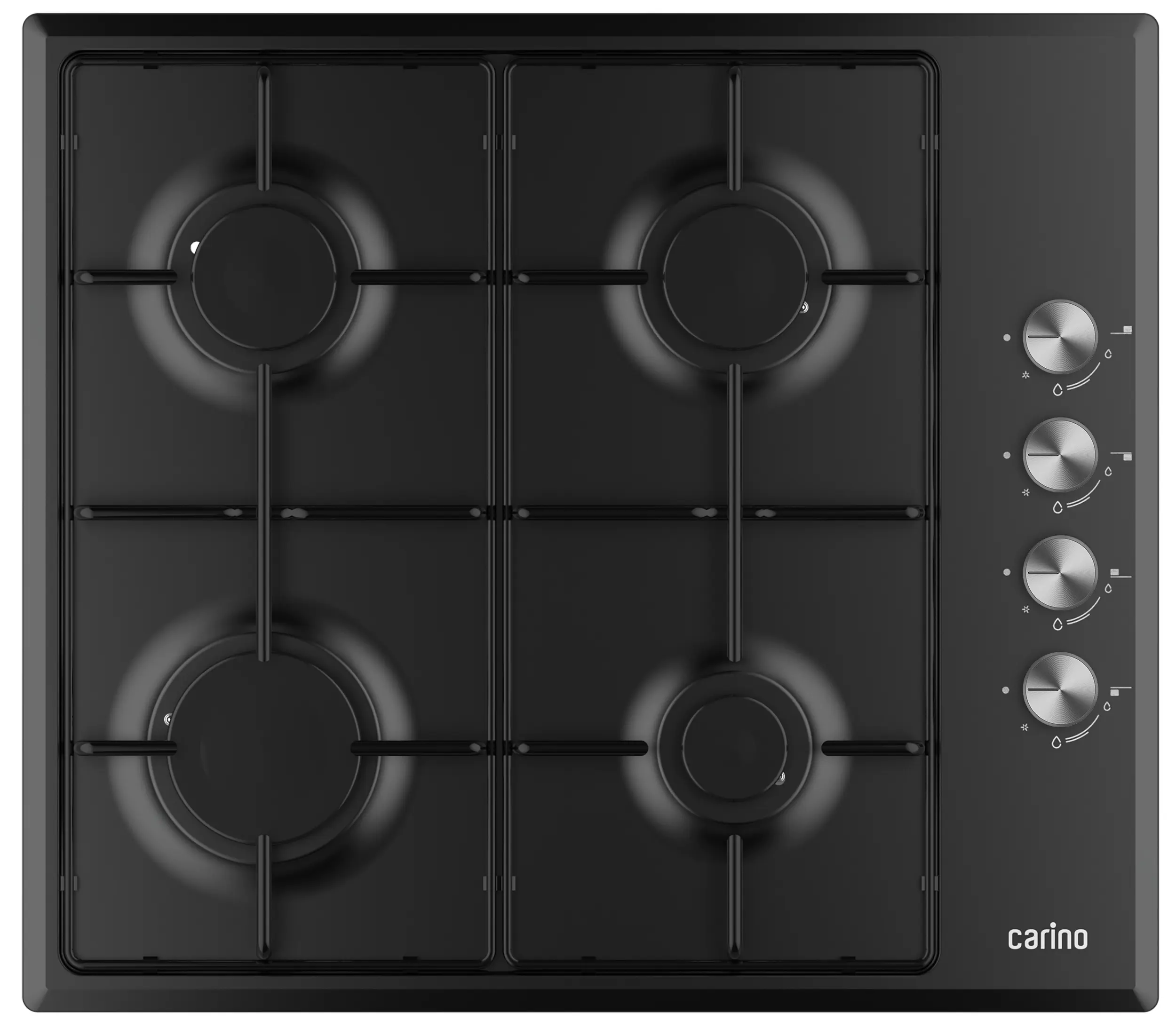 Изображение товара Газовая варочная панель Carino CH60Q40B401 59 см 4 конфорки цвет черный
