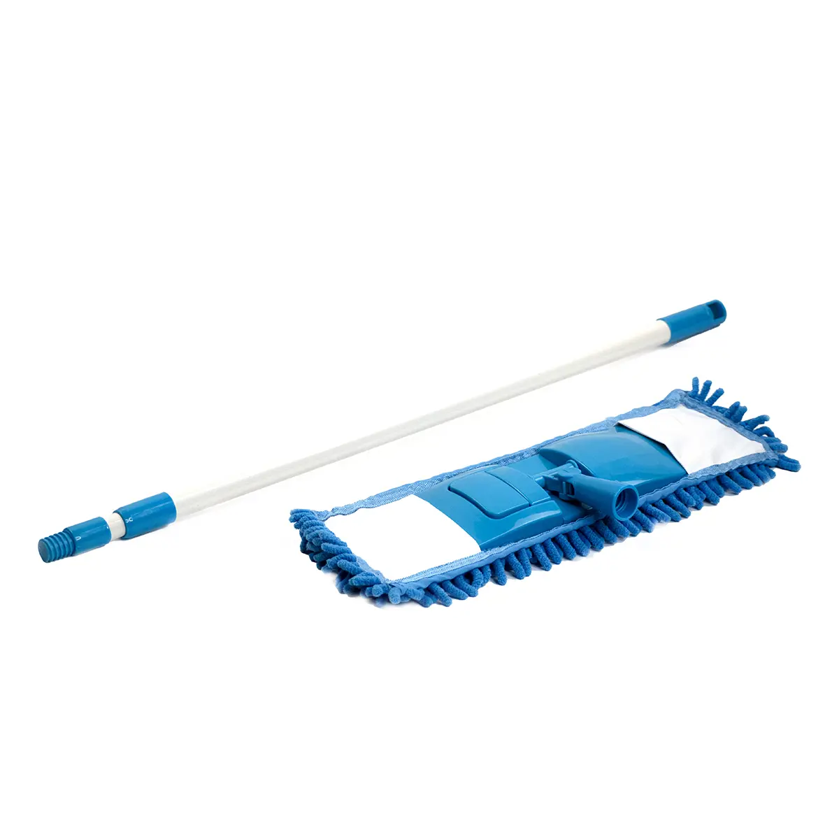 Изображение товара Швабра с плоской насадкой микрофибра Dom-dom 270847 пластик цвет серый/серебристый 120 см