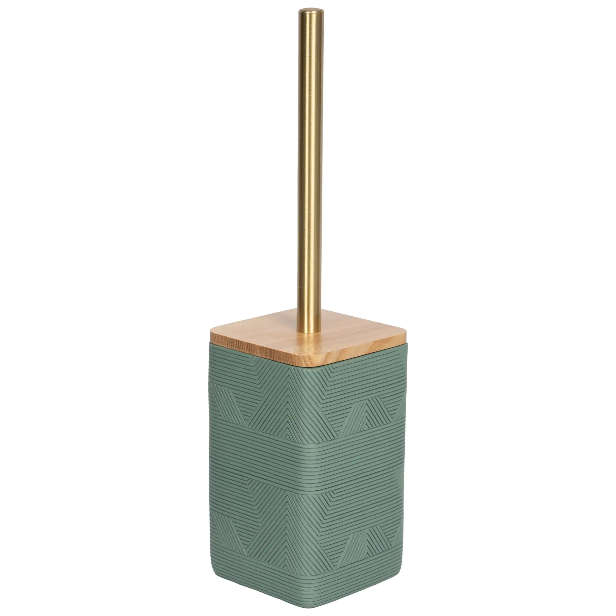 Изображение товара Ёршик для унитаза Vidage Инта из полирезина зеленый с стаканом