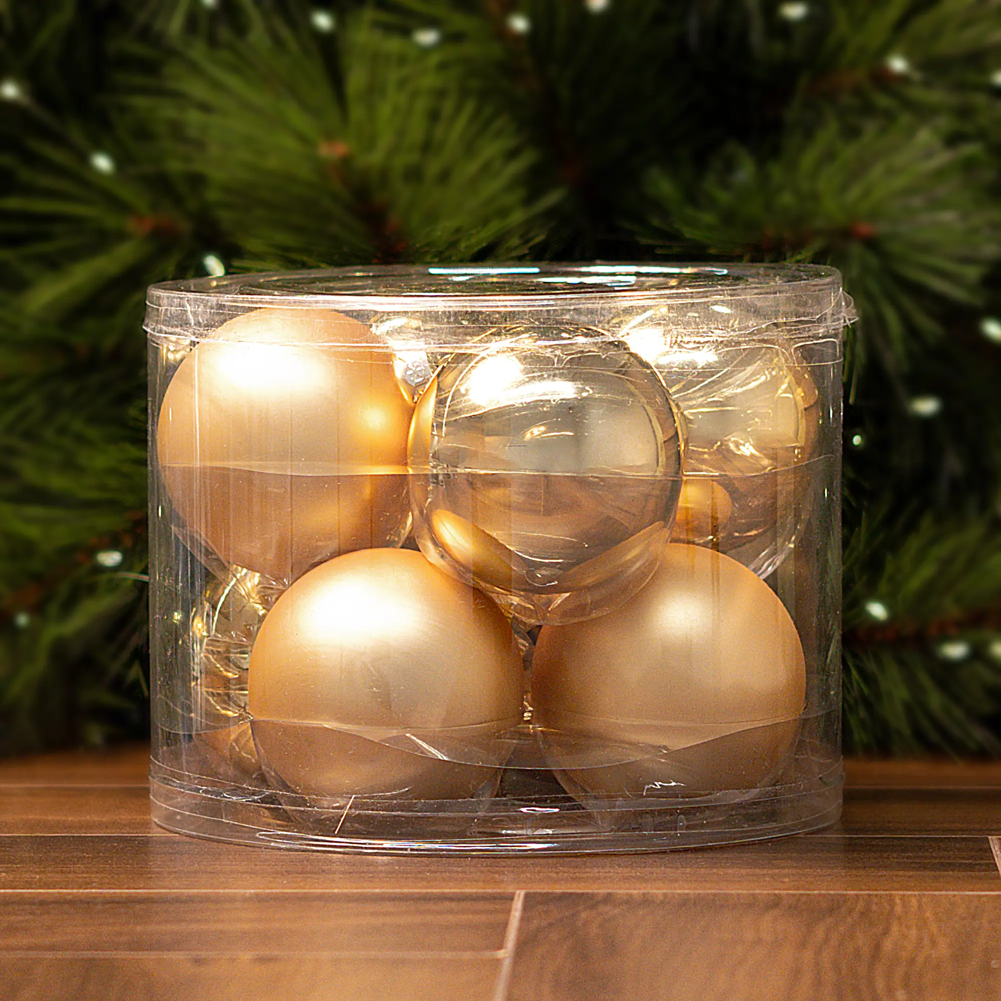 Изображение товара Набор елочных шаров Glass ø8 см стекло золотистый 8 шт.