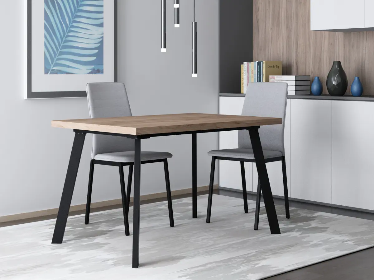 Изображение товара Стол прямоугольный Sakura Stol_milana_1200_tabach_black 120x120 см лдсп цвет коричневый