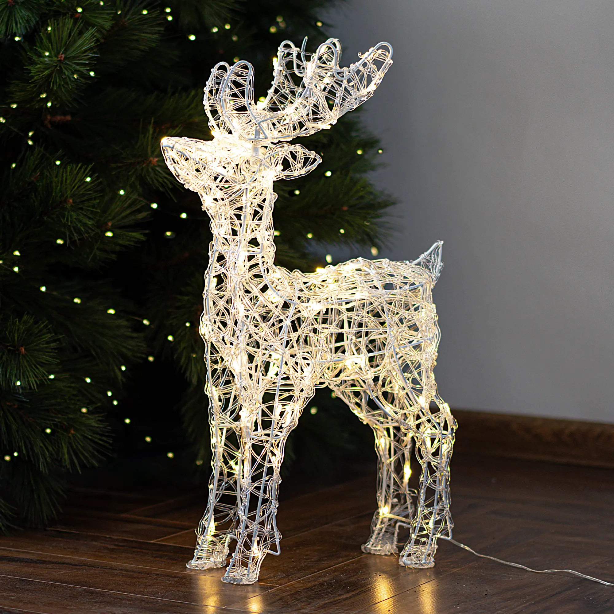 Изображение товара Фигура садовая светодиодная Christmas «Олень» h60 см свет теплый белый